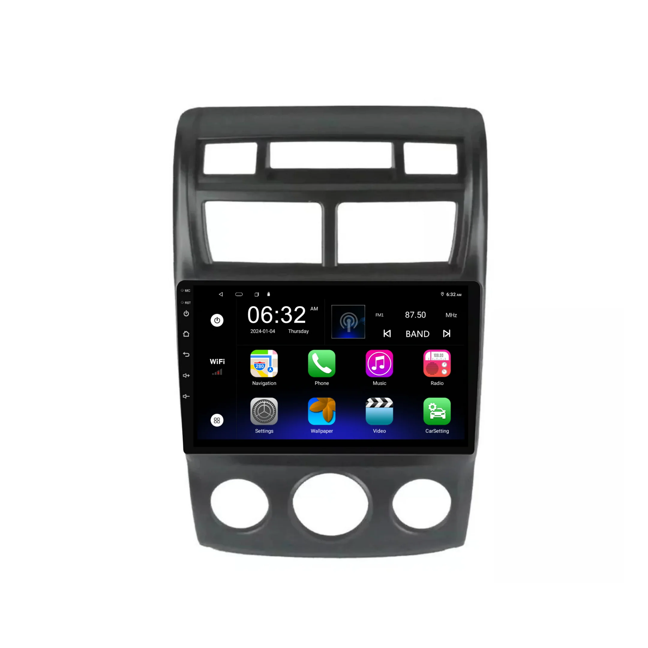 Kia Sportage (MANUAL AC) (2007-2010) Plug & Play Head Unit Upgrade Kit: Car Radio with Wireless & Wired Apple CarPlay & Android Auto - Image 6