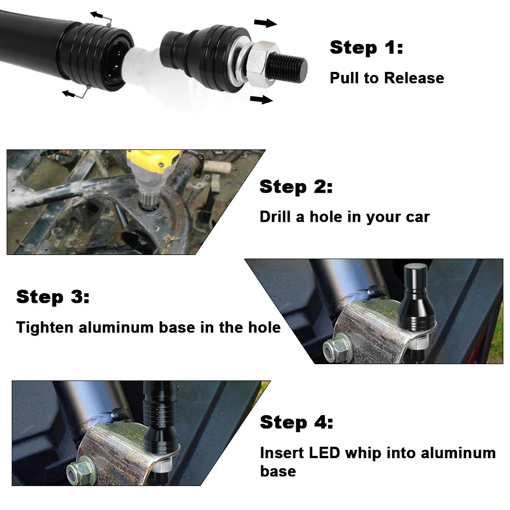 LED RGB 4x4 Antenna Whip Lights (3,4,5,6 Foot) - Image 7