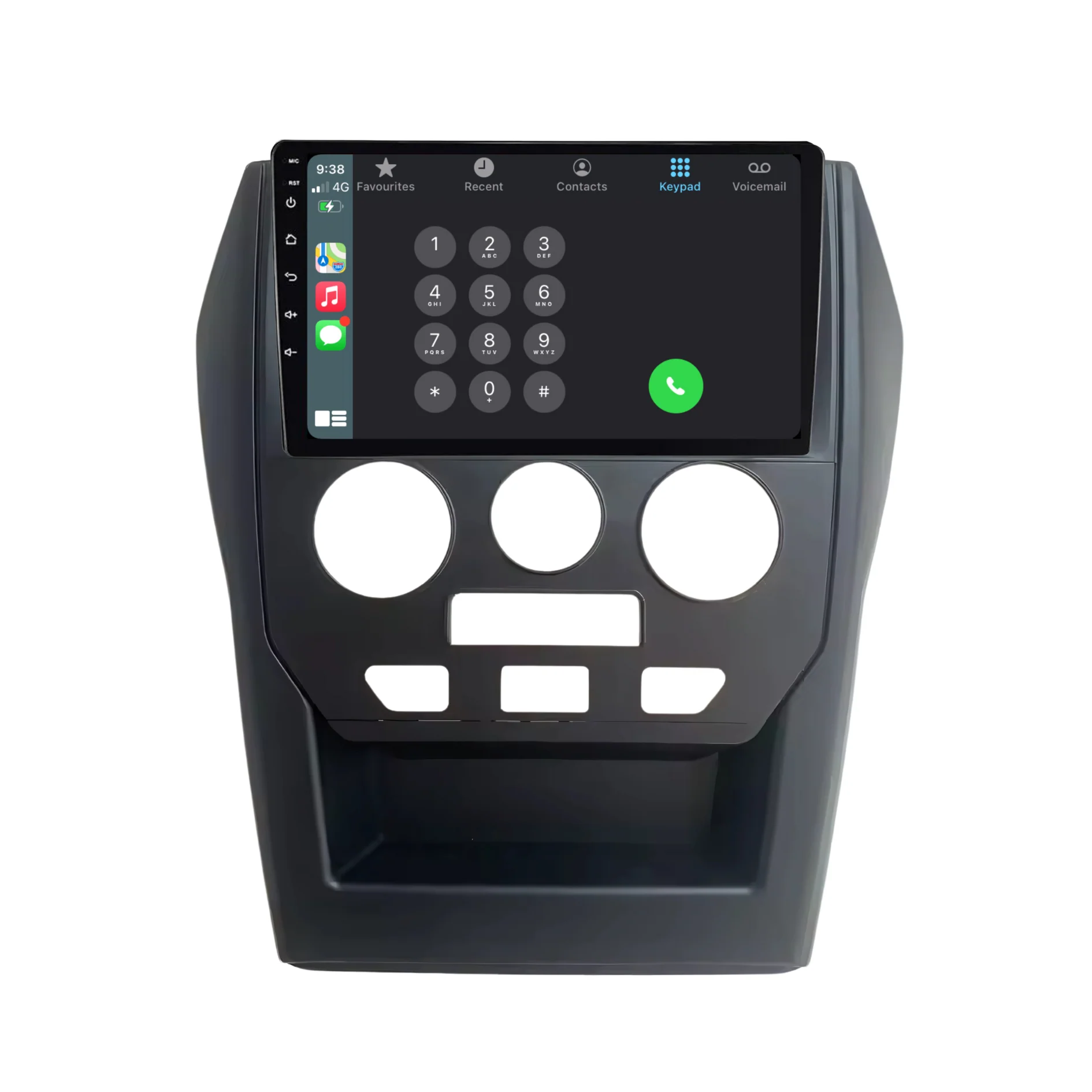 Mahindra Pik-Up / Scorpio (2015-2022) Manual AC Plug & Play Head Unit Upgrade Kit: Car Radio with Wireless & Wired Apple CarPlay & Android Auto - Image 4