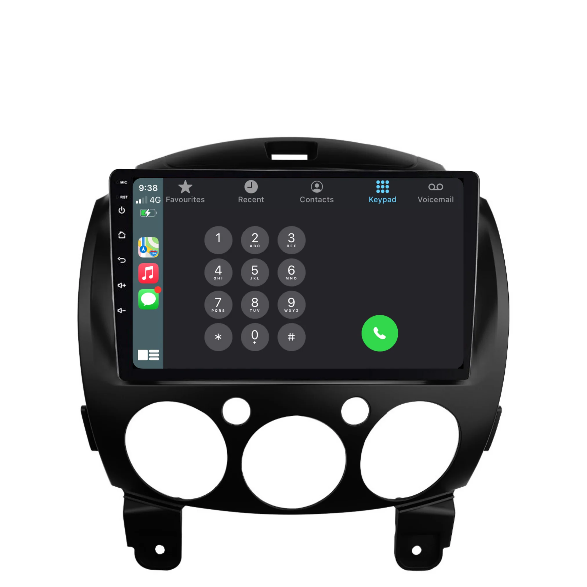Mazda 2 (2007-2014) Plug & Play Head Unit Upgrade Kit: Car Radio with Wireless & Wired Apple CarPlay & Android Auto - Image 4