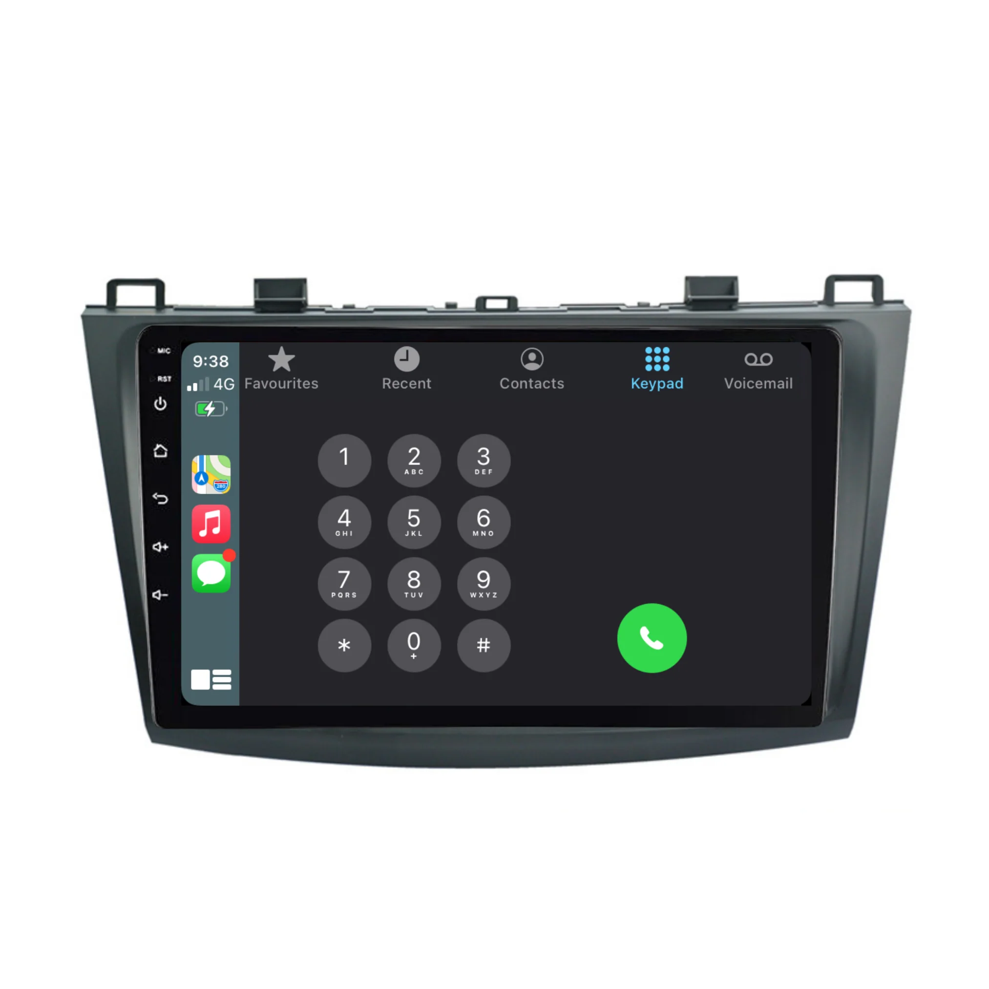 Mazda3 Advanced (2009-2013) Plug & Play Head Unit Upgrade Kit: Car Radio with Wireless & Wired Apple CarPlay & Android Auto - Image 4