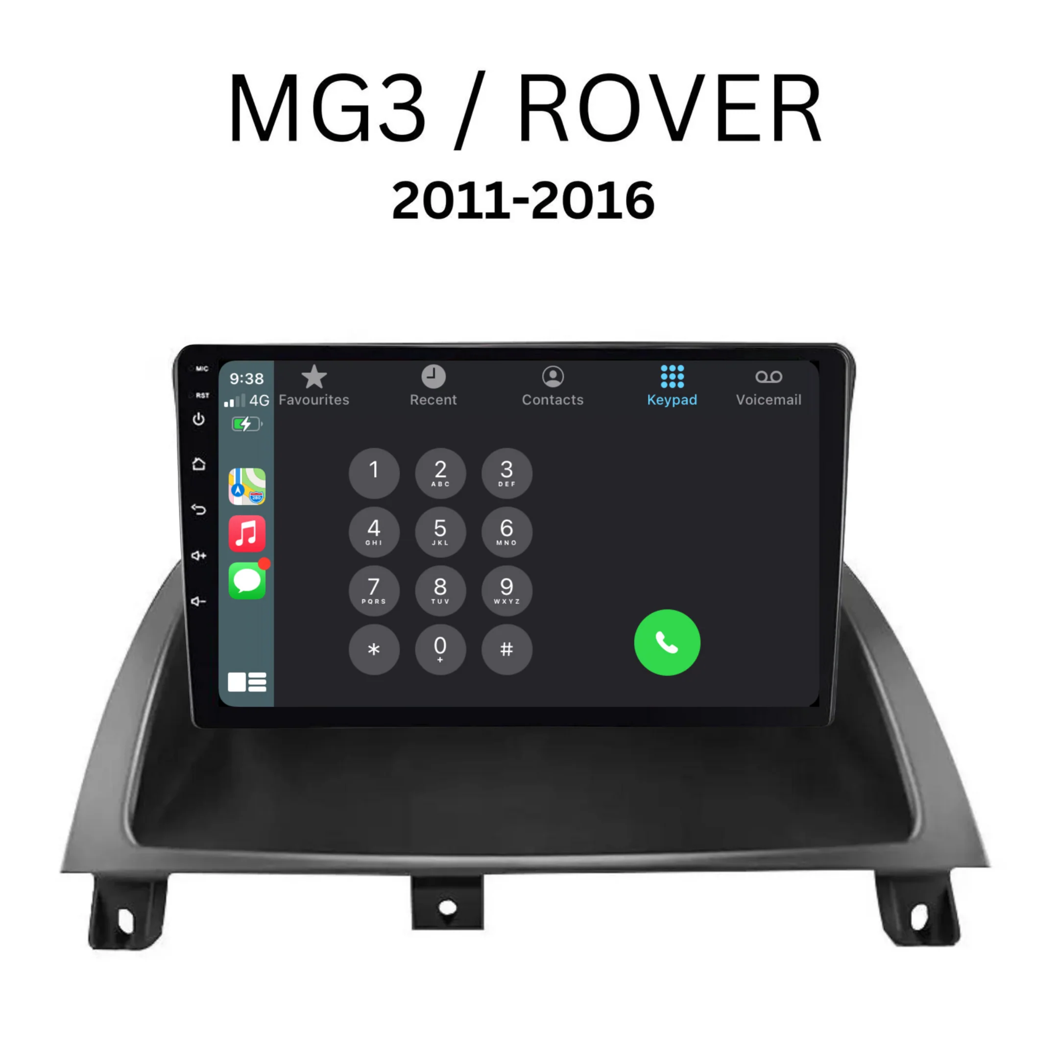 MG MG3/ROVER (2011-2016) Plug & Play Head Unit Upgrade Kit: Car Radio with Wireless & Wired Apple CarPlay & Android Auto - Image 3