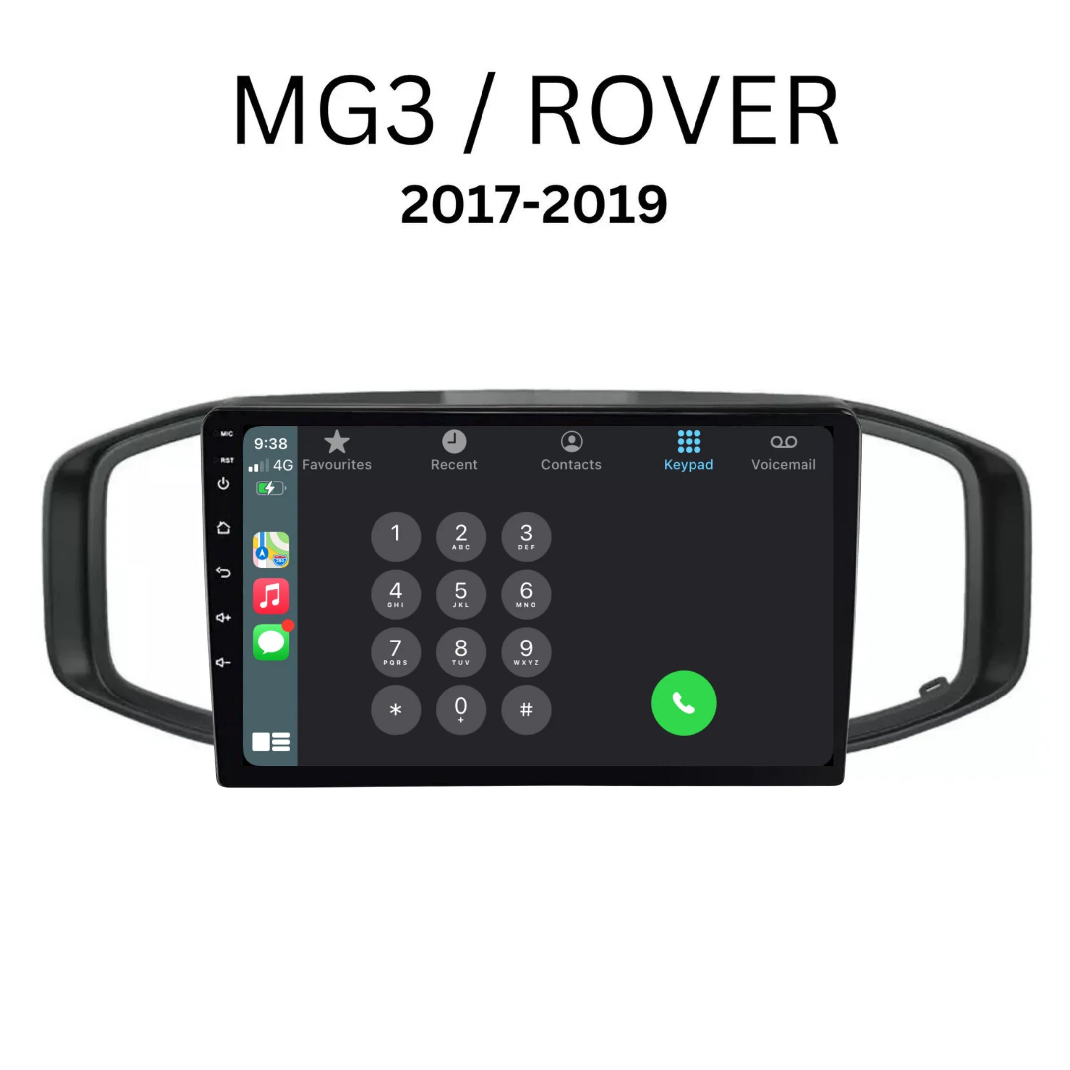 MG MG3/ROVER (2017-2020) Plug & Play Head Unit Upgrade Kit: Car Radio with Wireless & Wired Apple CarPlay & Android Auto - Image 3