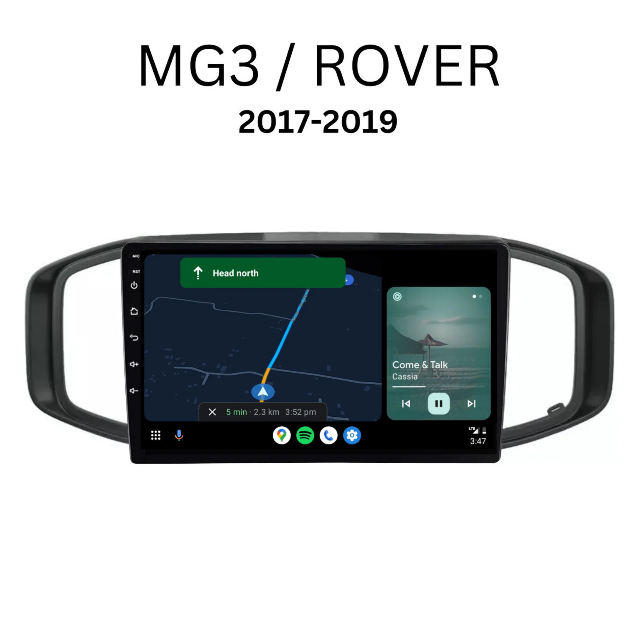 MG MG3/ROVER (2017-2020) Plug & Play Head Unit Upgrade Kit: Car Radio with Wireless & Wired Apple CarPlay & Android Auto - Image 4