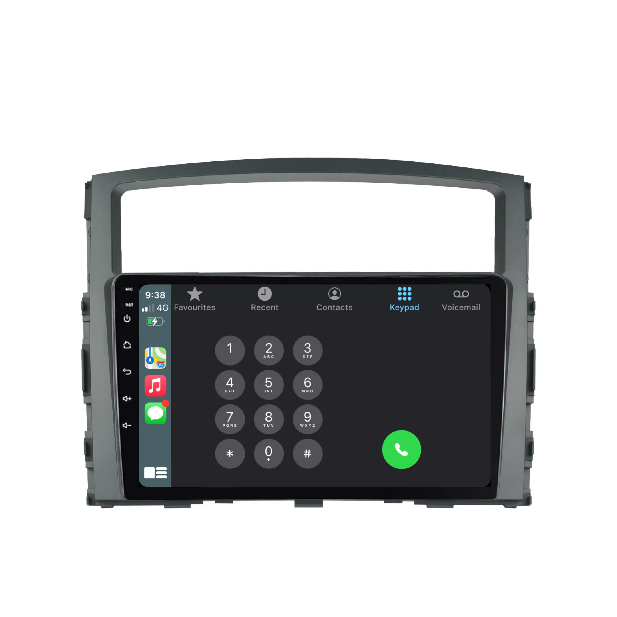 Mitsubishi Pajero (2006-2016) Plug & Play Head Unit Upgrade Kit: Car Radio with Wireless & Wired Apple CarPlay & Android Auto - Image 4