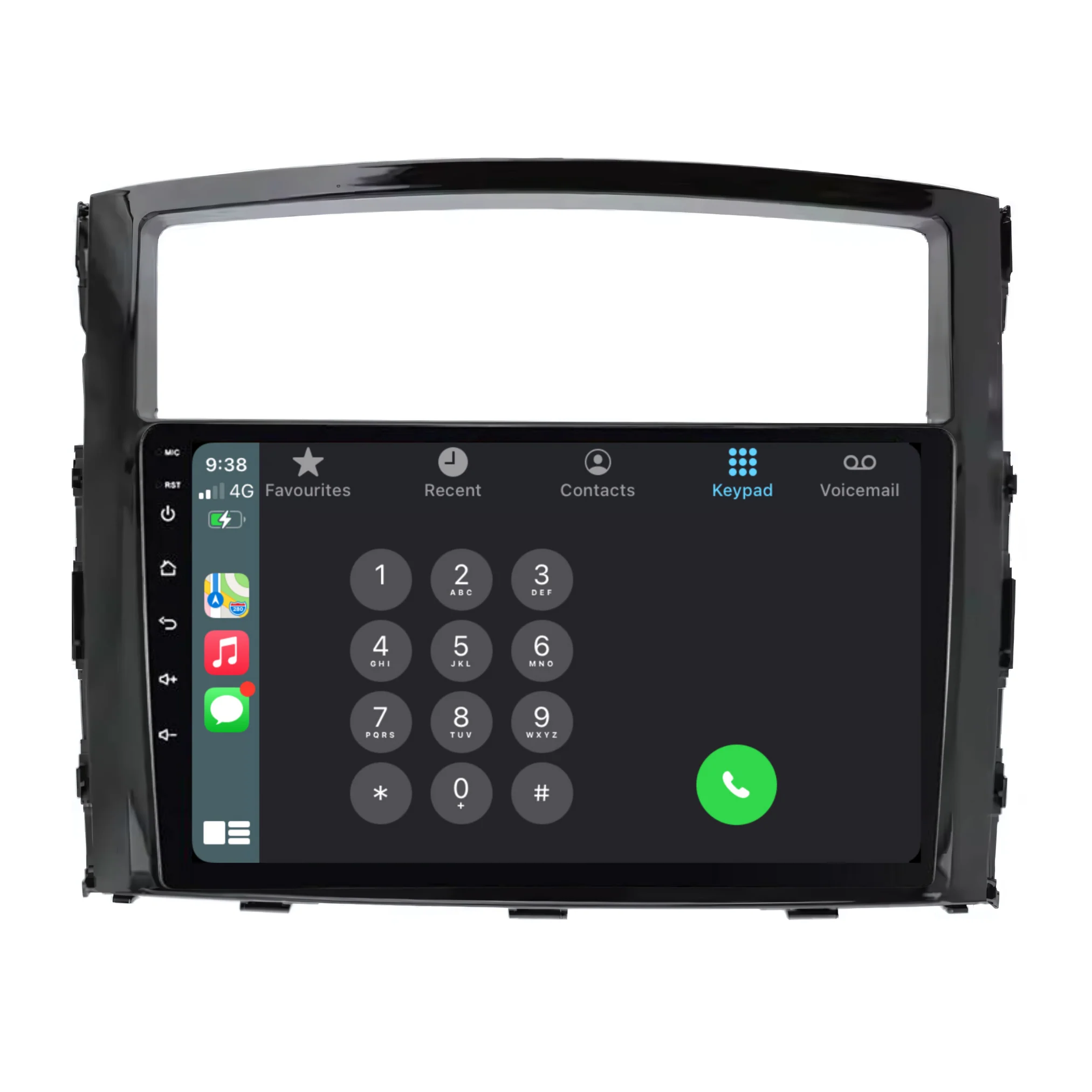 Mitsubishi Pajero GLOSS BLACK (2006-2016) Plug & Play Head Unit Upgrade Kit: Car Radio with Wireless & Wired Apple CarPlay & Android Auto - Image 4