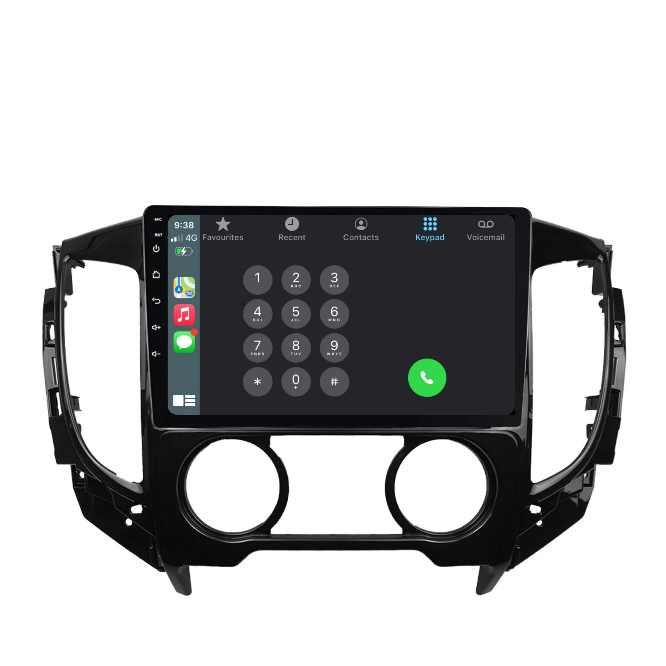 Mitsubishi Triton MANUAL AC (2015-2022) Plug & Play Head Unit Upgrade Kit: Car Radio with Wireless & Wired Apple CarPlay & Android Auto - Image 4