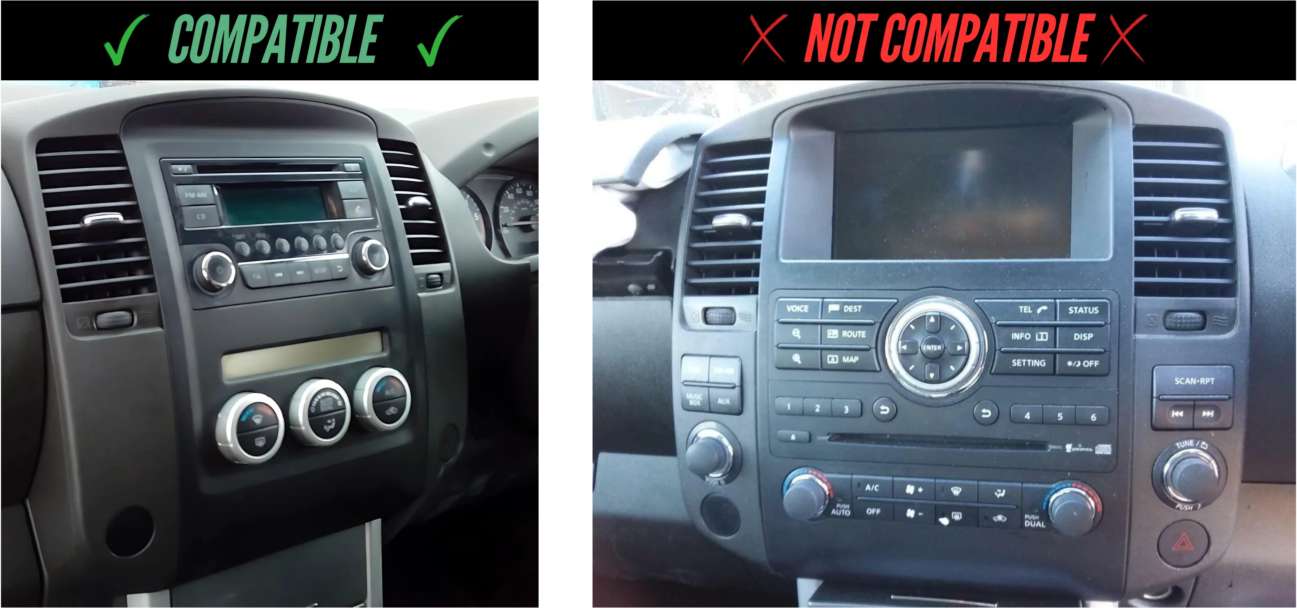 Nissan Navara / D40 (SPANISH BUILD 2006-2012) Plug & Play Head Unit Upgrade Kit: Car Radio with Wireless & Wired Apple CarPlay & Android Auto - Image 2