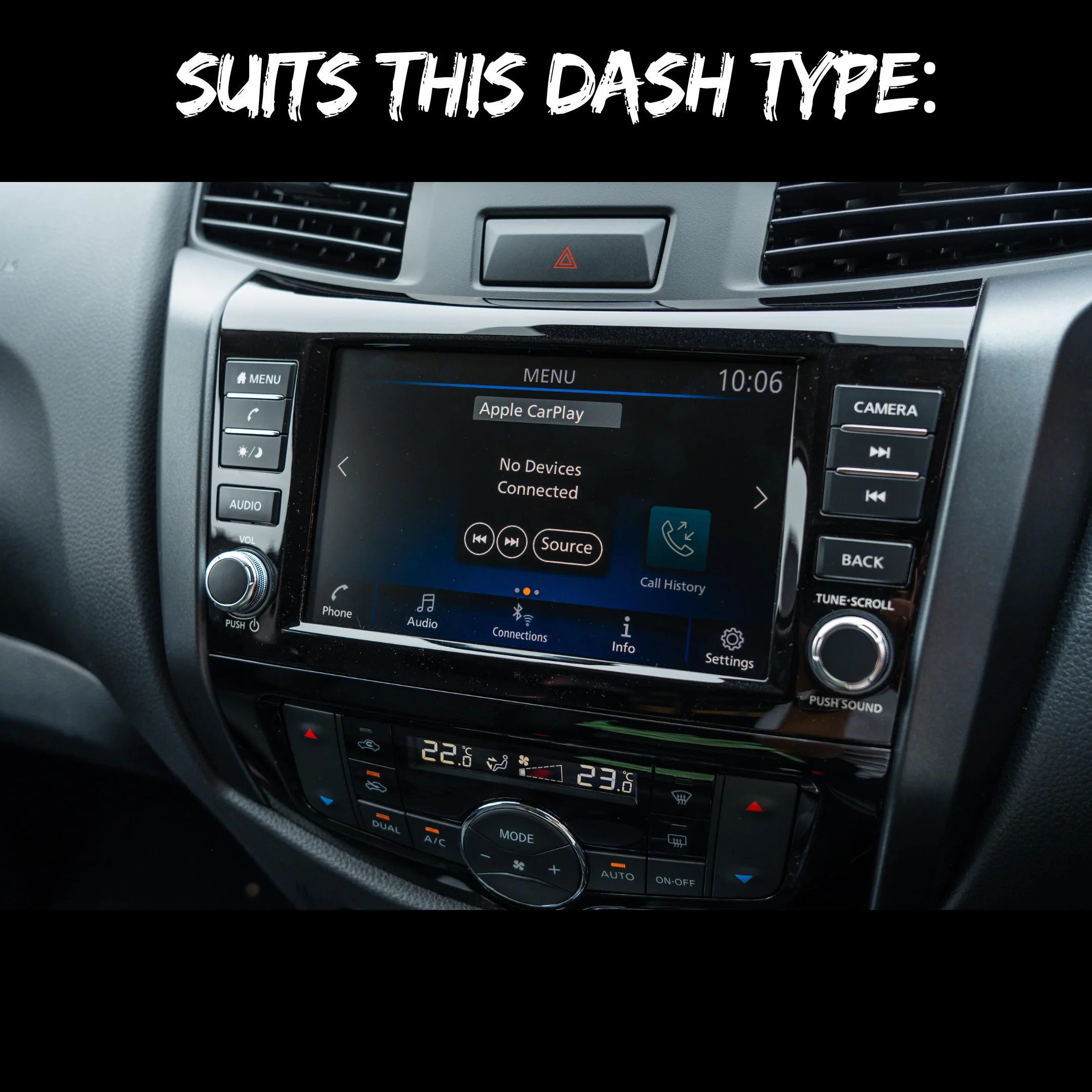 Nissan Navara NP300 / D23 / Pro-4x (2019-2024) Plug & Play Head Unit Upgrade Kit: Car Radio with Wireless & Wired Apple CarPlay & Android Auto - Image 7