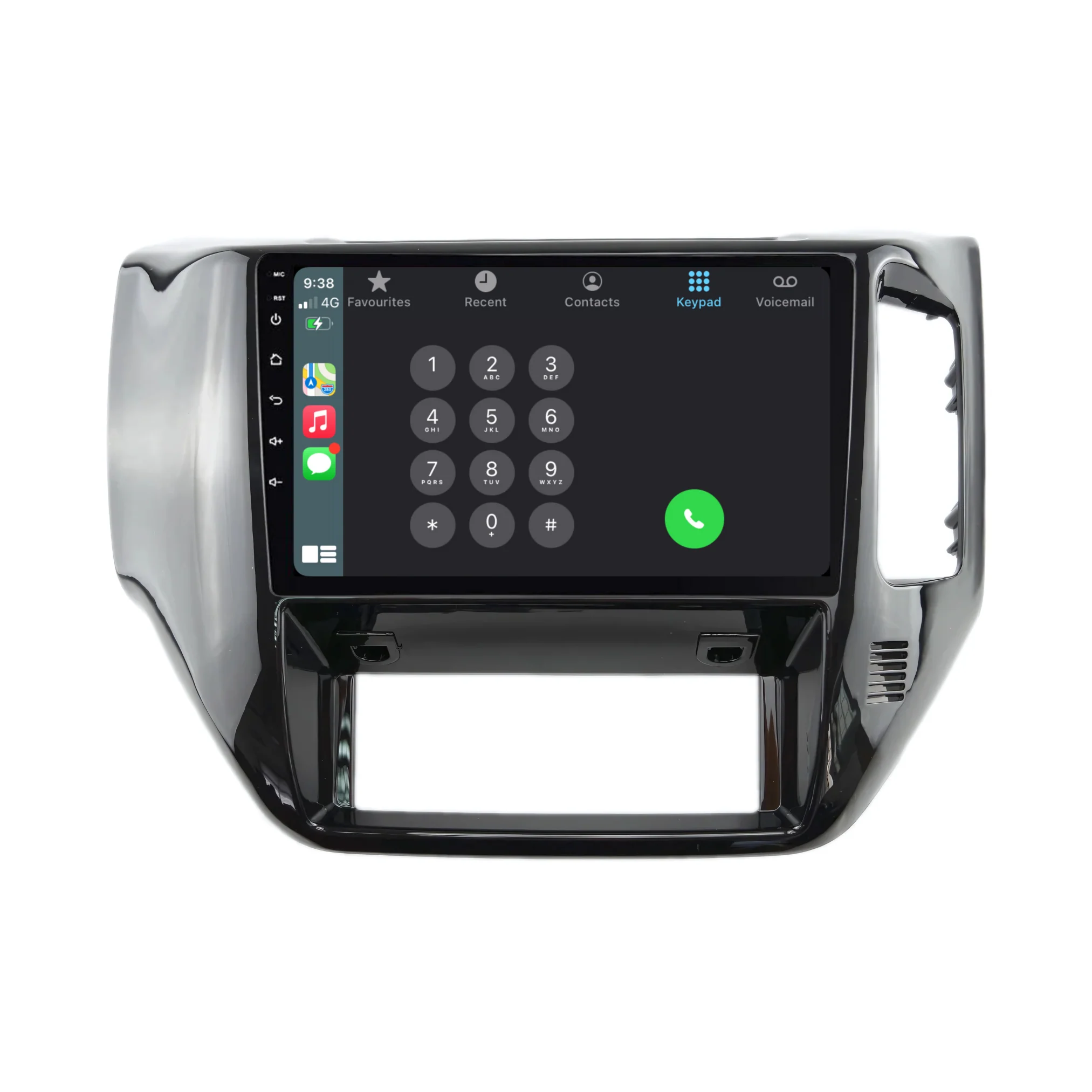 Nissan Patrol GLOSS BLACK (2004-2015) Plug & Play Head Unit Upgrade Kit: Car Radio with Wireless & Wired Apple CarPlay & Android Auto - Image 4