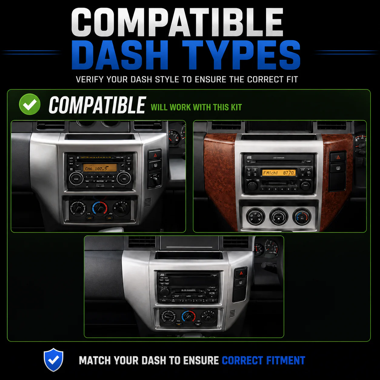 Nissan Patrol Black (2004-2015) Plug & Play Head Unit Upgrade Kit: Car Radio with Wireless & Wired Apple CarPlay & Android Auto - Image 8