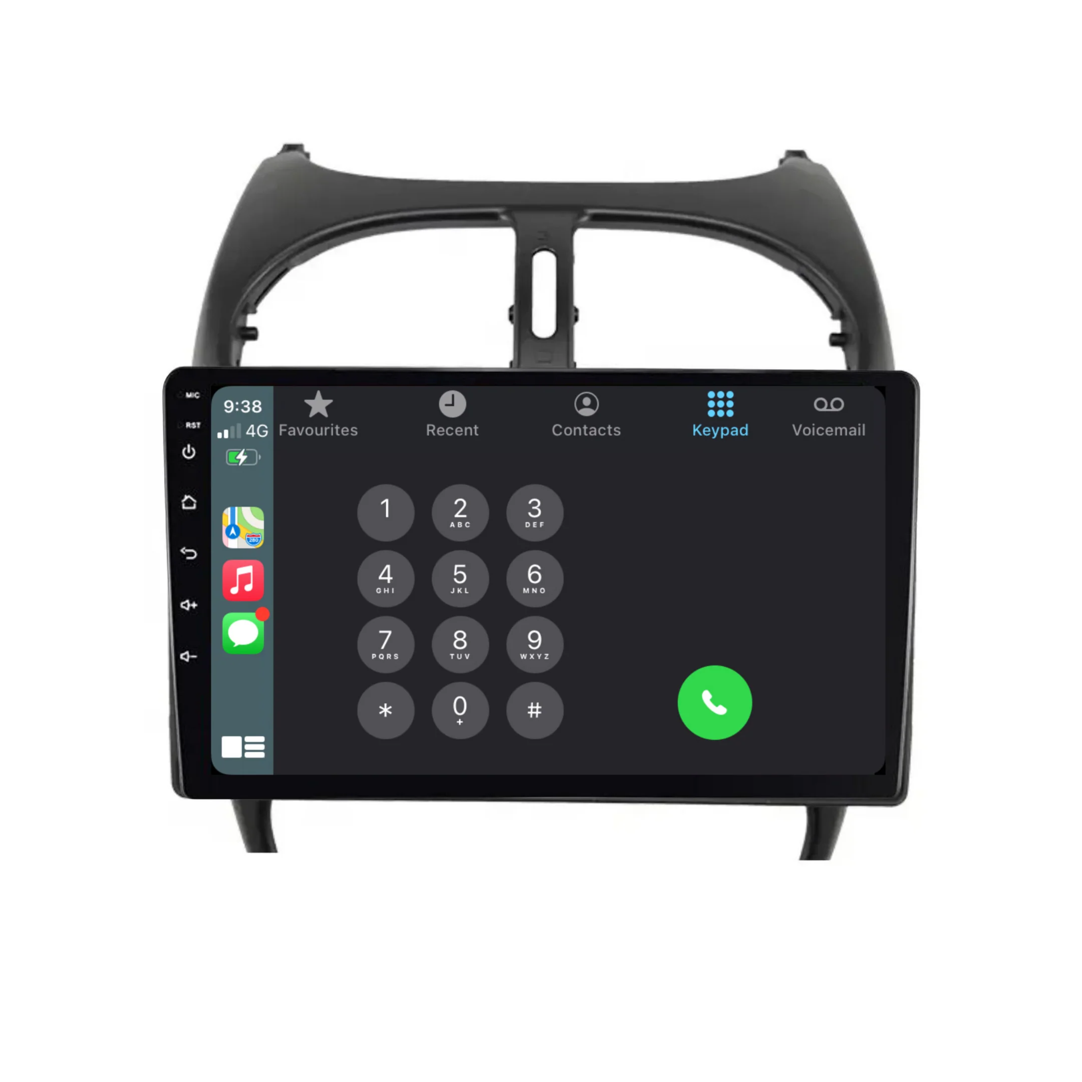 Peugeot 206 (2002-2010) Plug & Play Head Unit Upgrade Kit: Car Radio with Wireless & Wired Apple CarPlay & Android Auto - Image 3