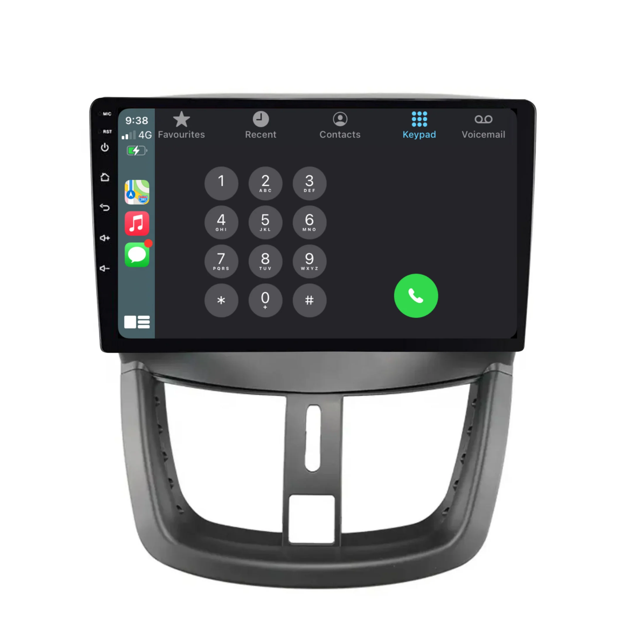 Peugeot 207 (2006-2015) Plug & Play Head Unit Upgrade Kit: Car Radio with Wireless & Wired Apple CarPlay & Android Auto - Image 3