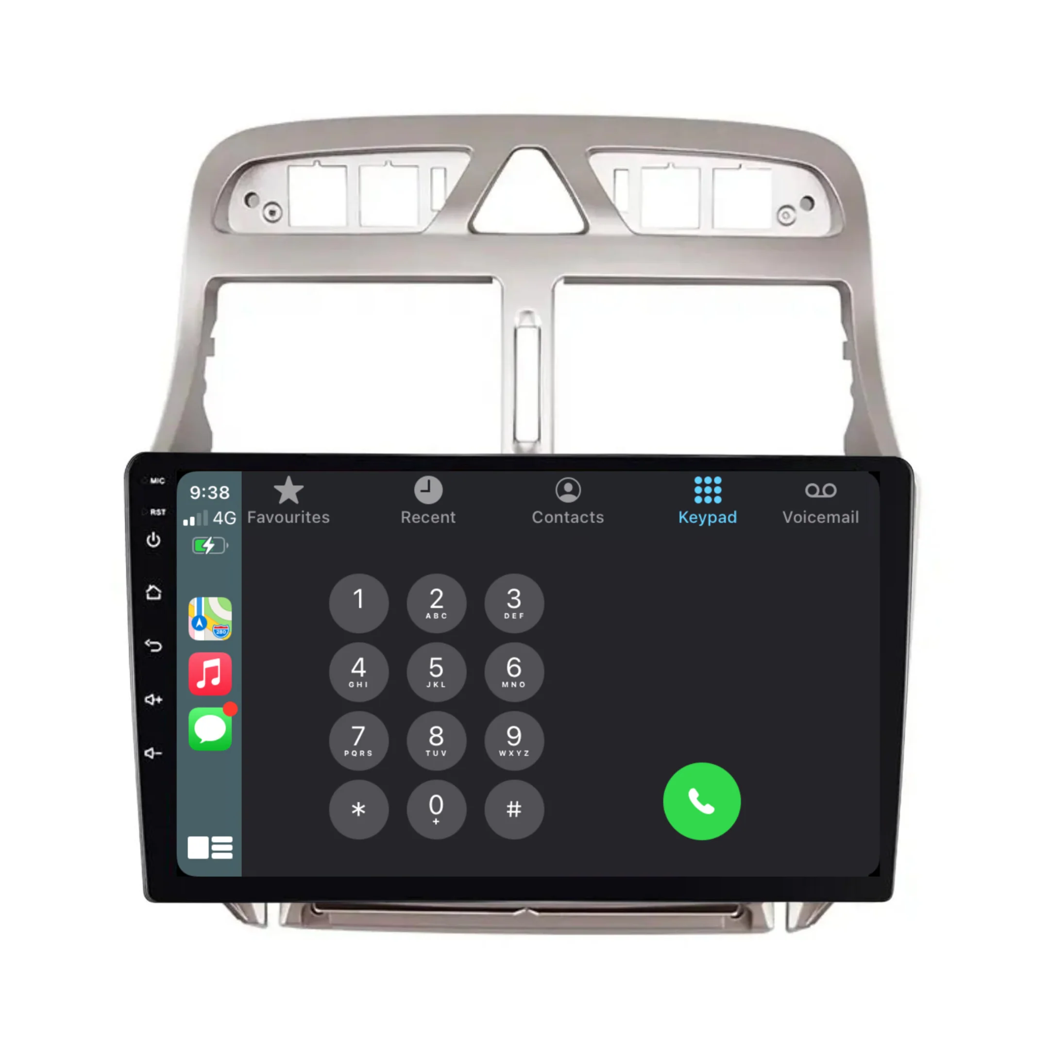 Peugeot 307 (2002-2013) Plug & Play Head Unit Upgrade Kit: Car Radio with Wireless & Wired Apple CarPlay & Android Auto - Image 3
