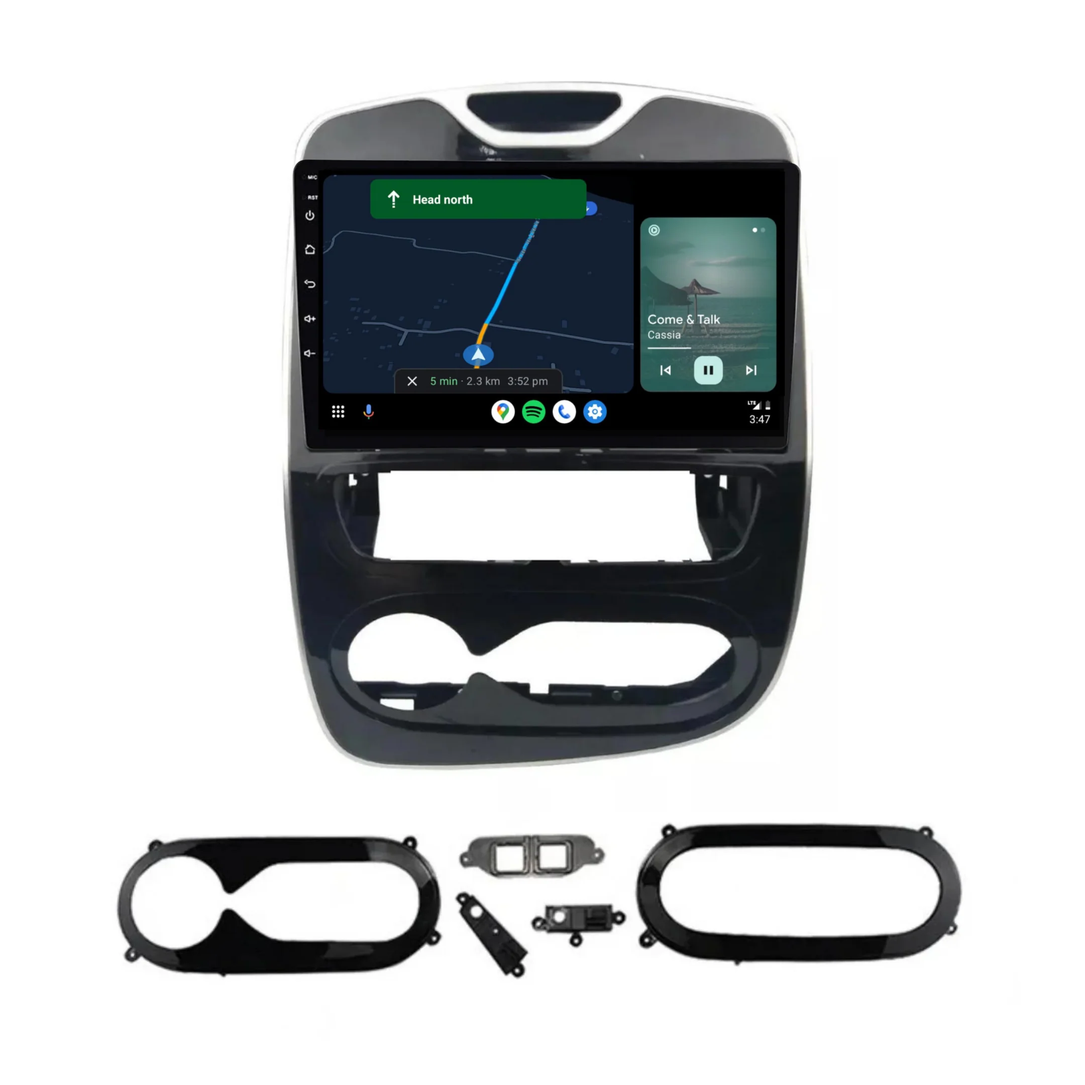 Renault Clio (2017+) Plug & Play Head Unit Upgrade Kit: Car Radio with Wireless & Wired Apple CarPlay & Android Auto - Image 4