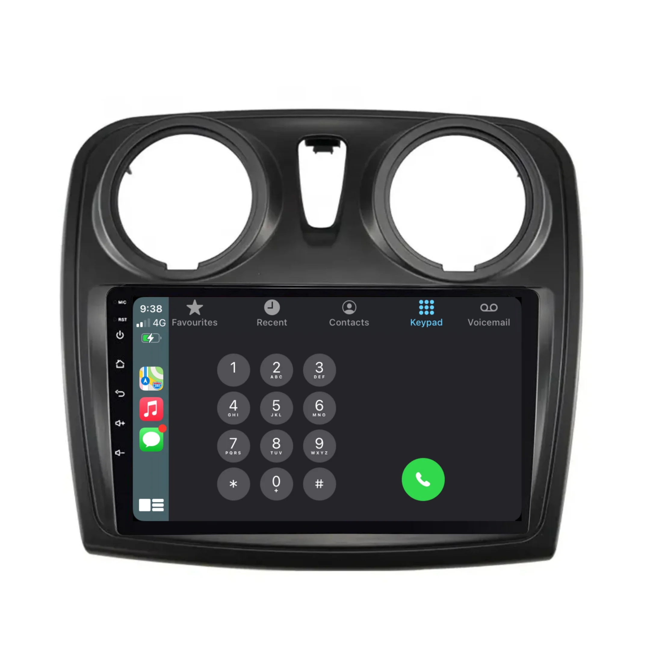 Renault Sandero (2014-2017) Plug & Play Head Unit Upgrade Kit: Car Radio with Wireless & Wired Apple CarPlay & Android Auto - Image 3