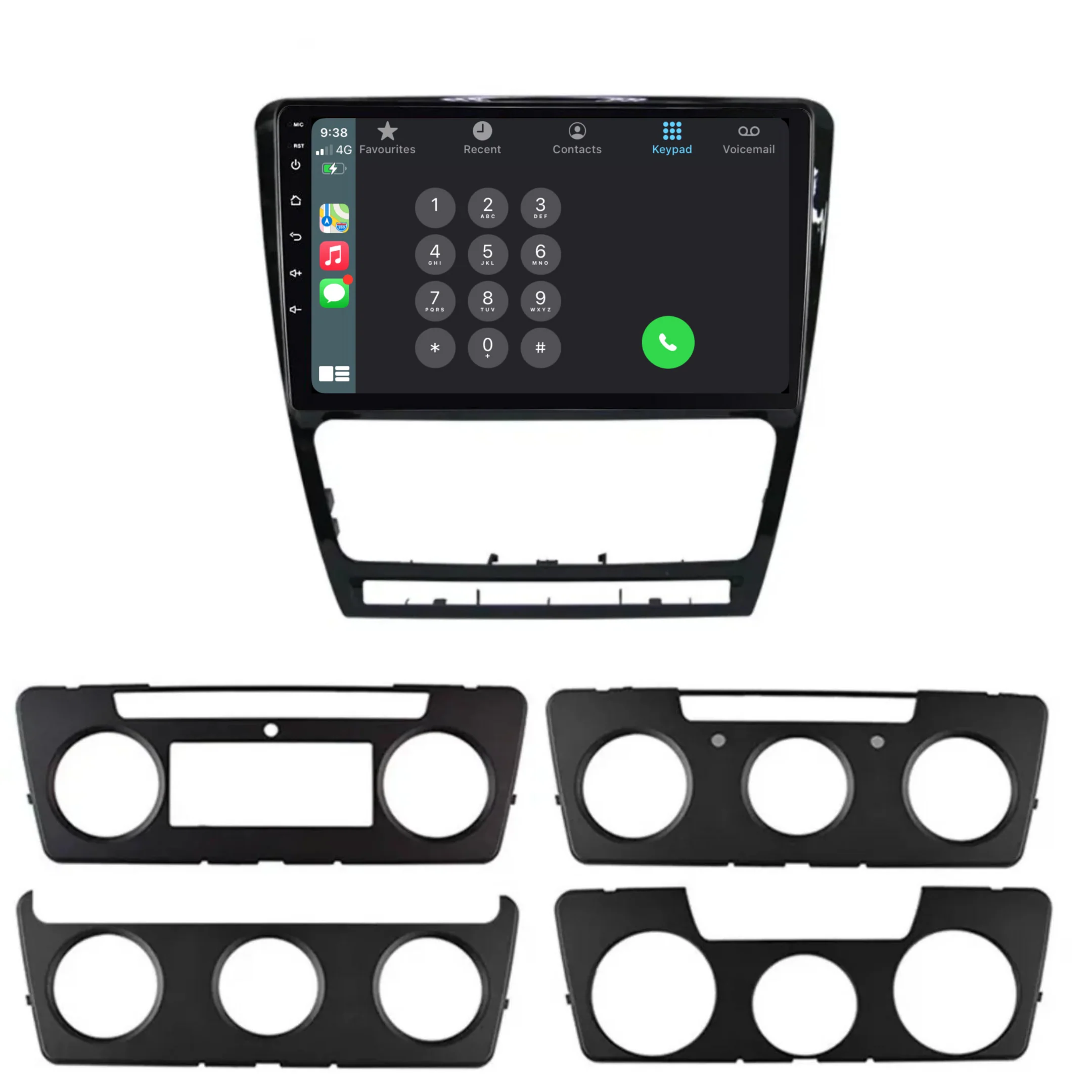 Skoda Octavia (2007-2013) Plug & Play Head Unit Upgrade Kit: Car Radio with Wireless & Wired Apple CarPlay & Android Auto - Image 3