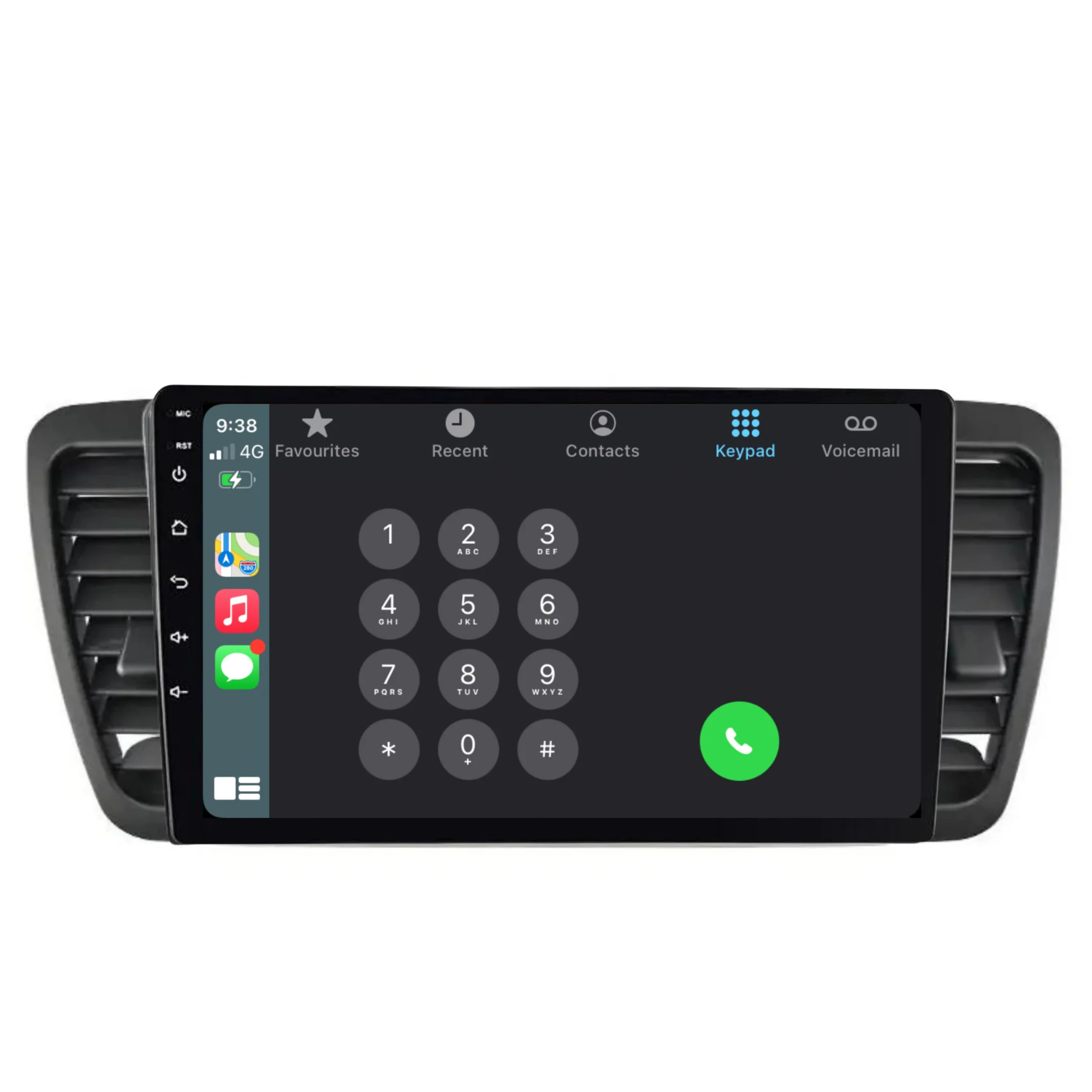 Subaru Outback/Legacy (2003-2009) Plug & Play Head Unit Upgrade Kit: Car Radio with Wireless & Wired Apple CarPlay & Android Auto - Image 4