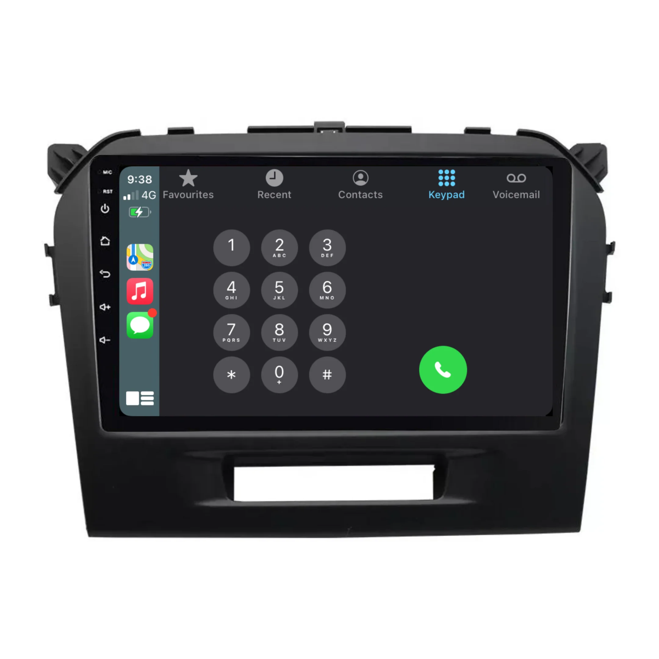 Suzuki Vitara BLACK (2014-2020) Plug & Play Head Unit Upgrade Kit: Car Radio with Wireless & Wired Apple CarPlay & Android Auto - Image 3