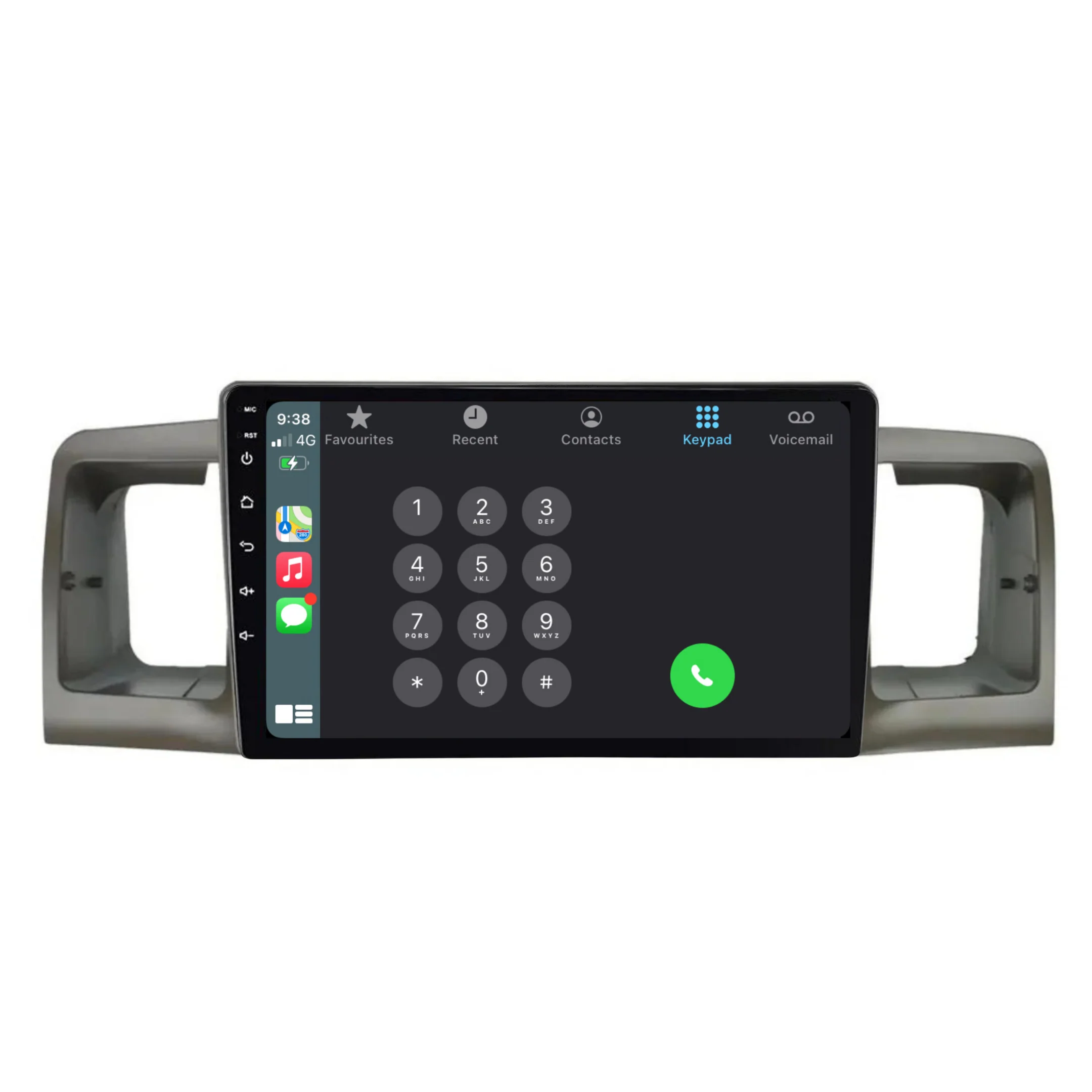 Toyota Corolla (2003-2012) Plug & Play Head Unit Upgrade Kit: Car Radio with Wireless & Wired Apple CarPlay & Android Auto - Image 2