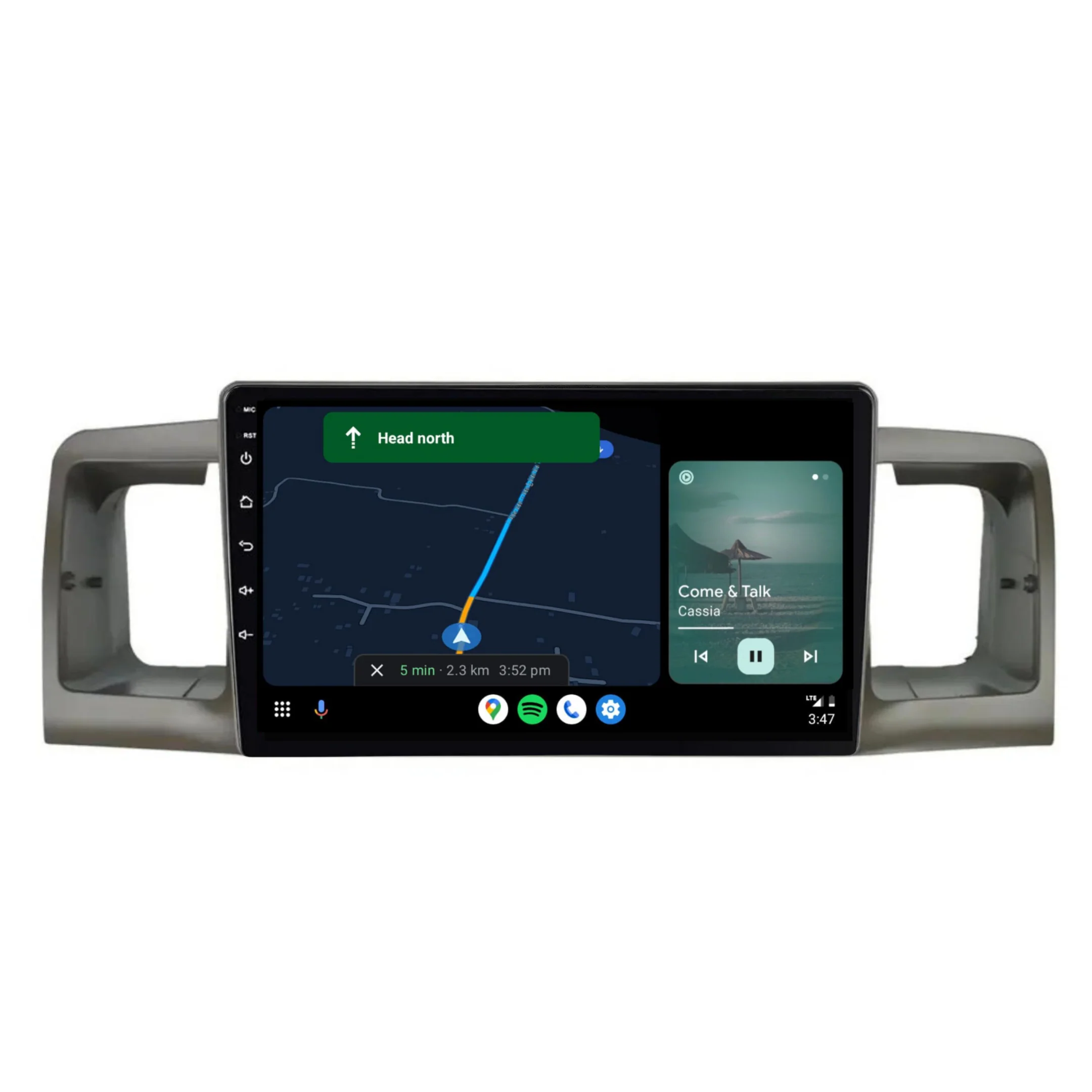 Toyota Corolla (2003-2012) Plug & Play Head Unit Upgrade Kit: Car Radio with Wireless & Wired Apple CarPlay & Android Auto - Image 4