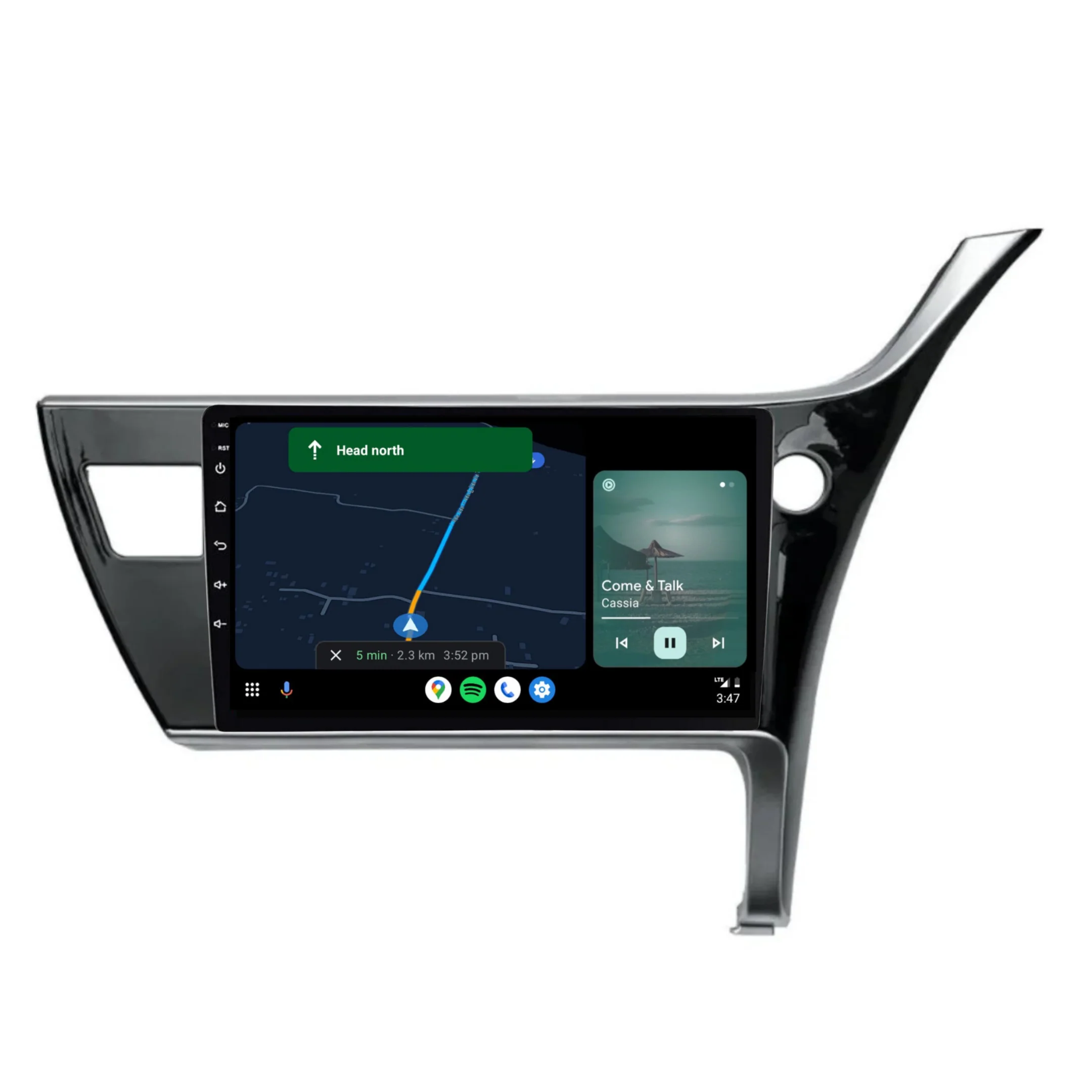 Toyota Corolla Sedan (2017-2019) Plug & Play Head Unit Upgrade Kit: Car Radio with Wireless & Wired Apple CarPlay & Android Auto - Image 4