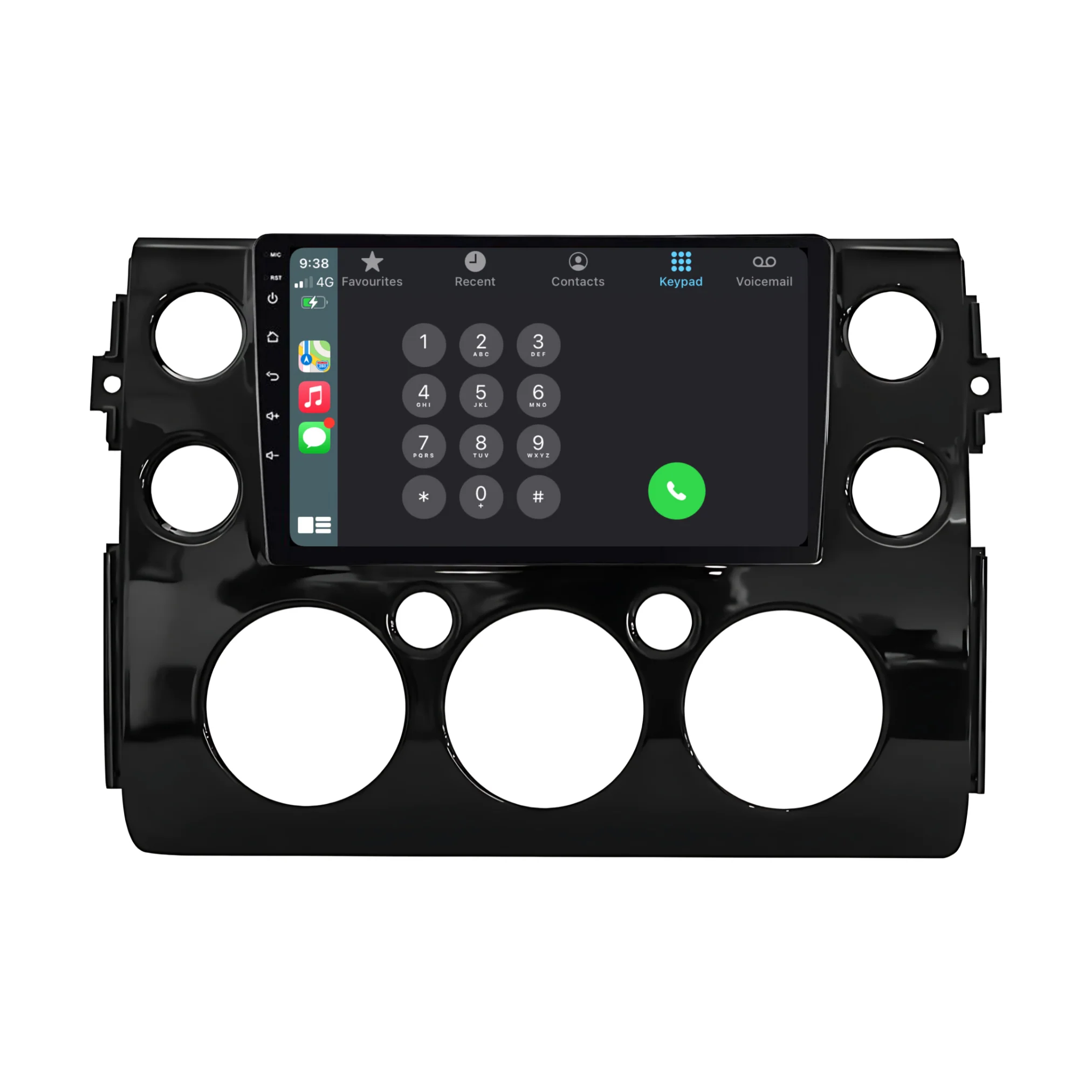 Toyota FJ CRUISER BLACK (2007-2015) Plug & Play Head Unit Upgrade Kit: Car Radio with Wireless & Wired Apple CarPlay & Android Auto - Image 4