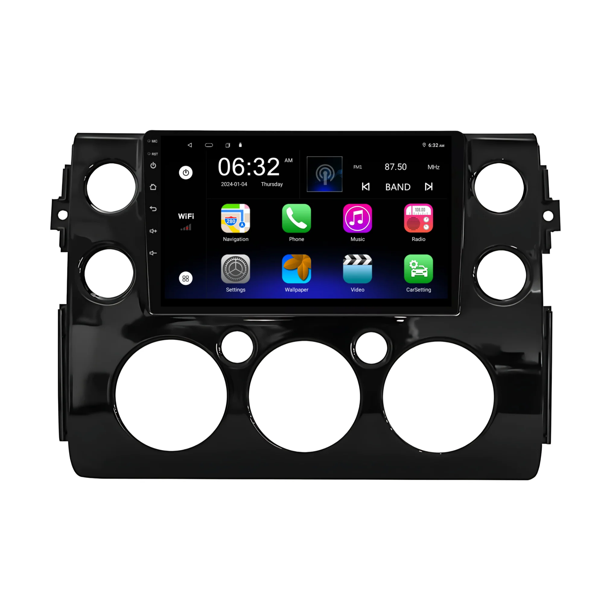 Toyota FJ CRUISER BLACK (2007-2015) Plug & Play Head Unit Upgrade Kit: Car Radio with Wireless & Wired Apple CarPlay & Android Auto - Image 7