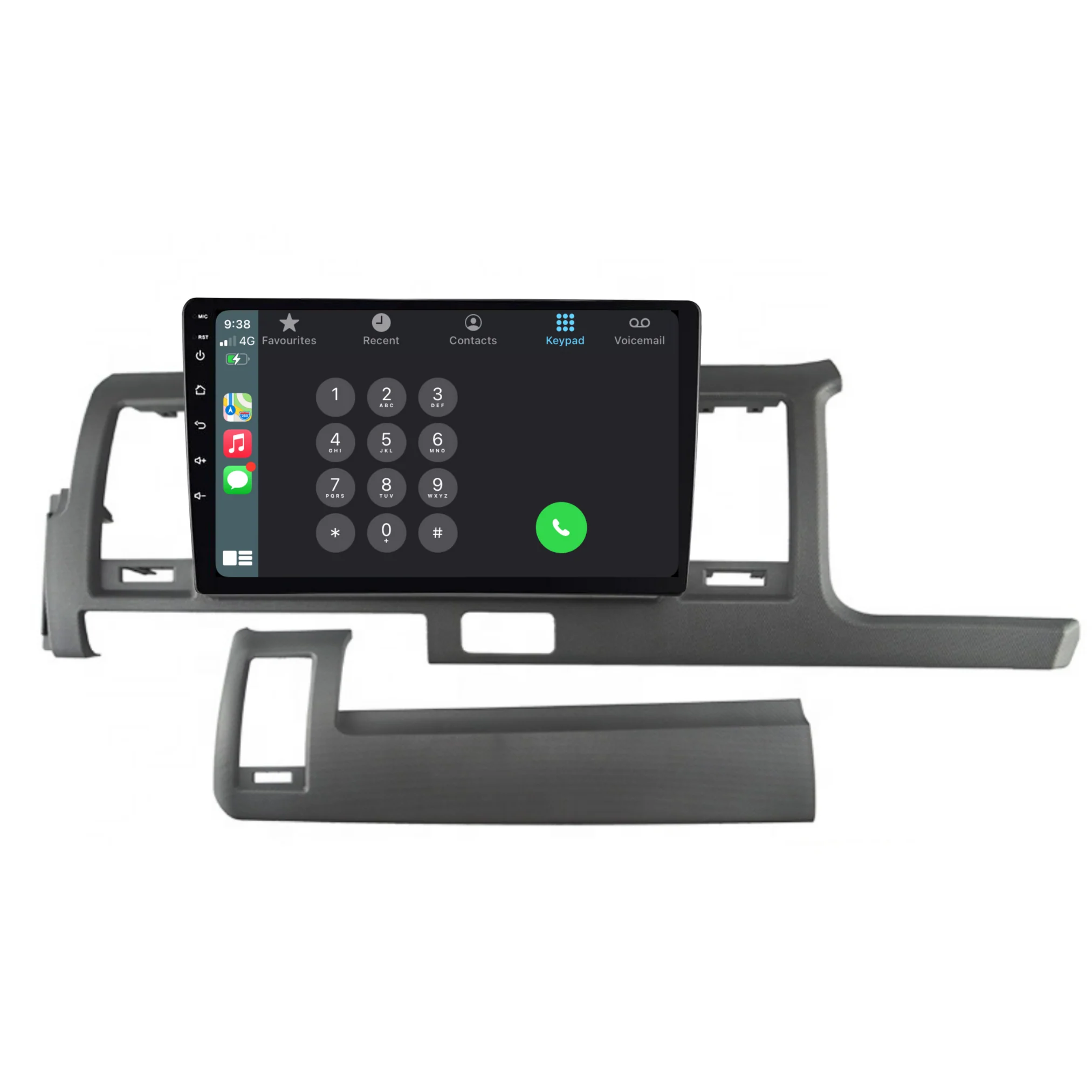 Toyota Hiace (2010-2018) Plug & Play Head Unit Upgrade Kit: Car Radio with Wireless & Wired Apple CarPlay & Android Auto - Image 4