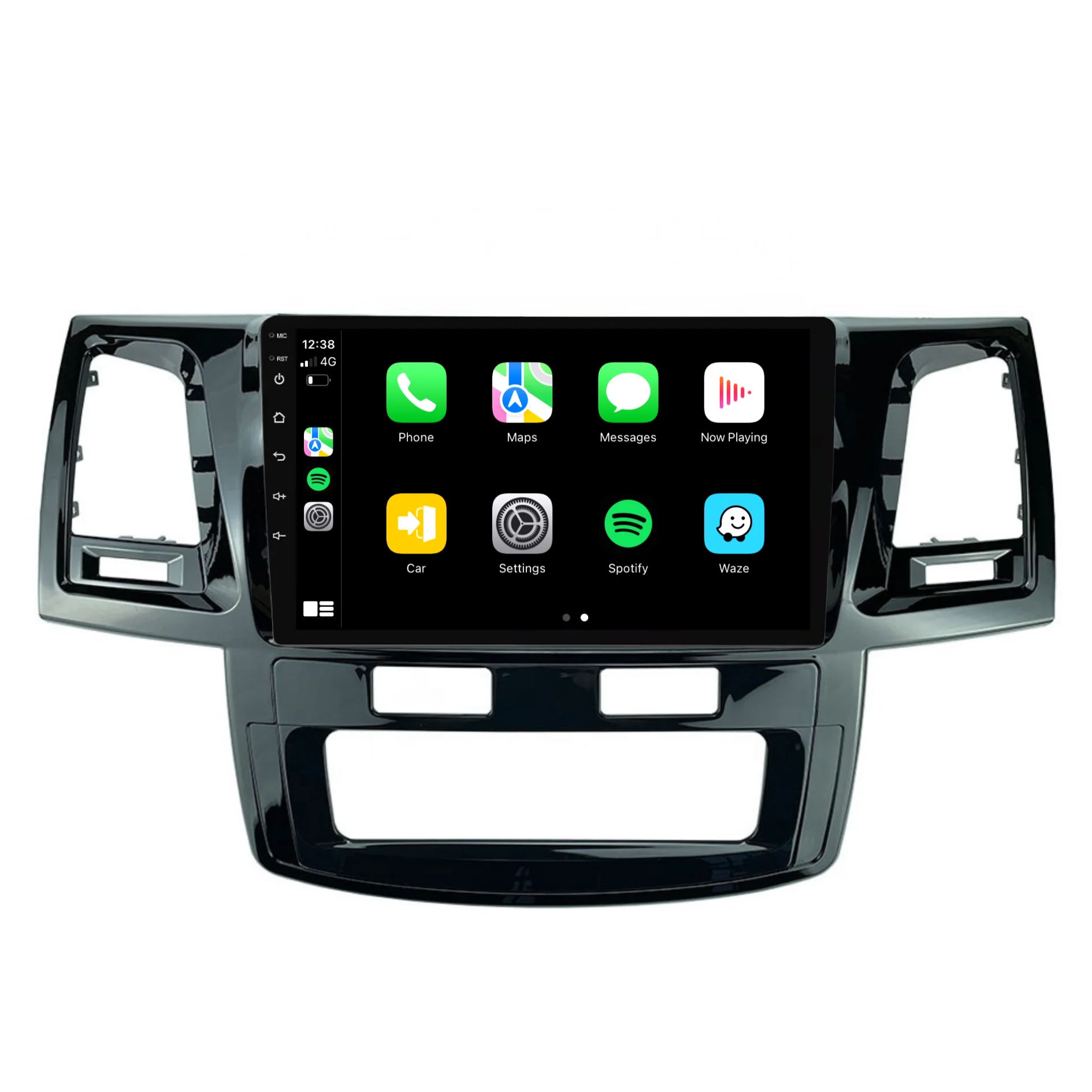 Toyota Hilux / N70 Auto AC (2008-2014) Plug & Play Head Unit Upgrade Kit: Car Radio with Wireless & Wired Apple CarPlay & Android Auto - Image 2