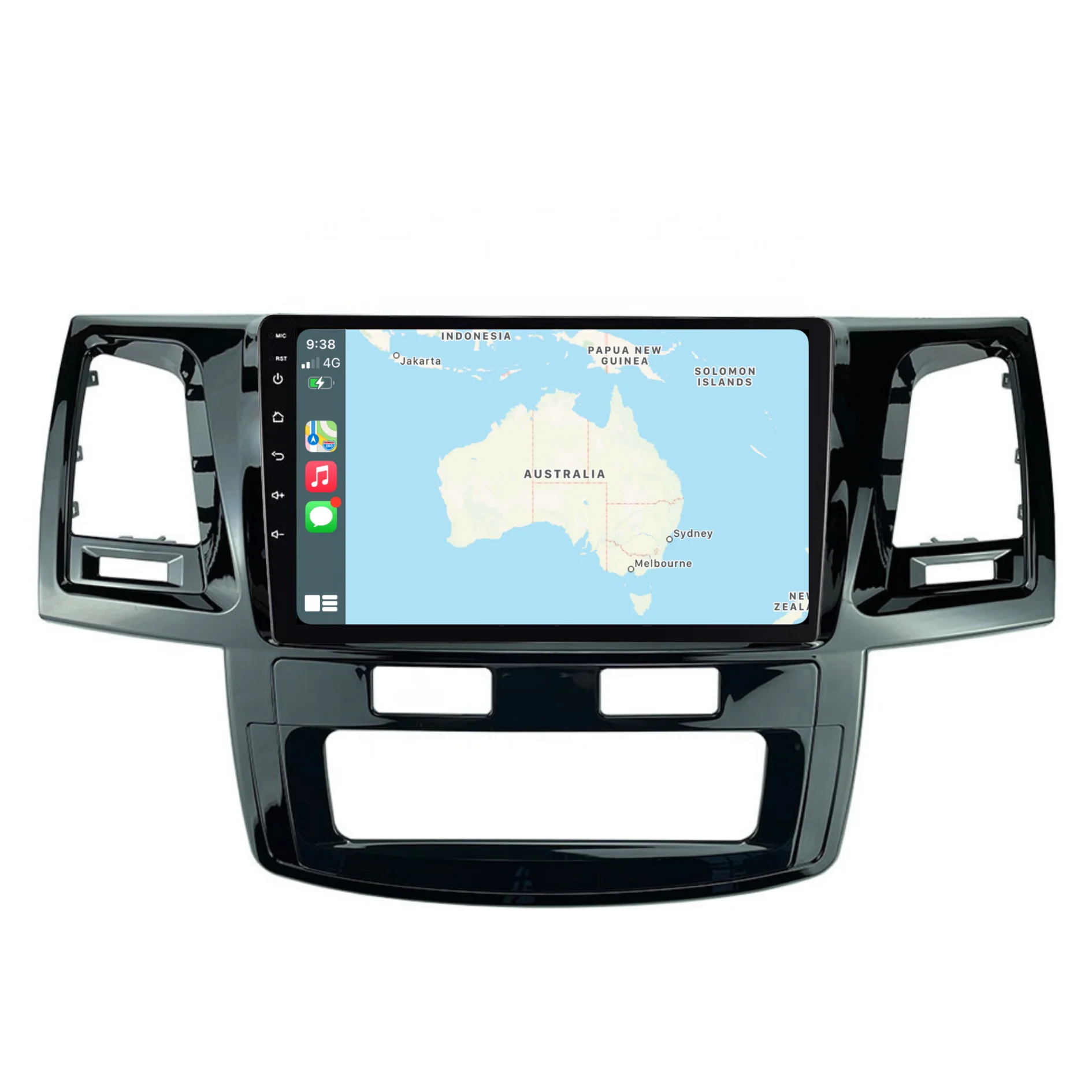 Toyota Hilux / N70 Auto AC (2008-2014) Plug & Play Head Unit Upgrade Kit: Car Radio with Wireless & Wired Apple CarPlay & Android Auto - Image 3