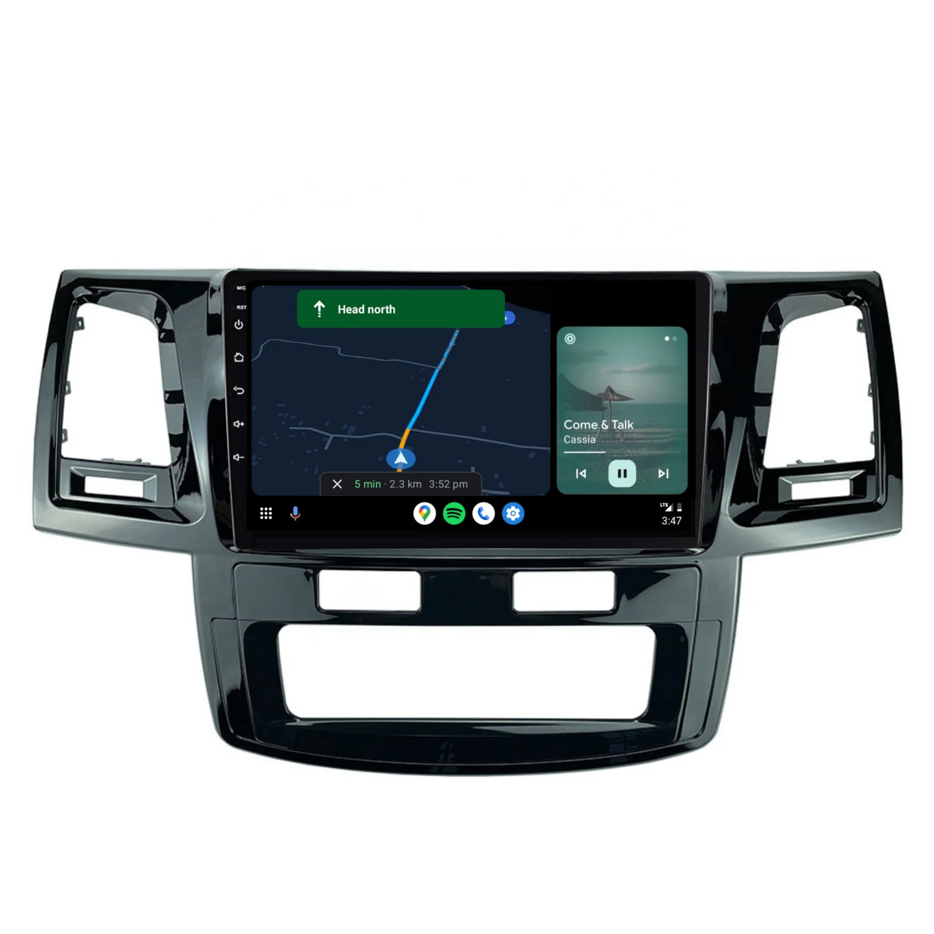 Toyota Hilux / N70 Auto AC (2008-2014) Plug & Play Head Unit Upgrade Kit: Car Radio with Wireless & Wired Apple CarPlay & Android Auto - Image 5