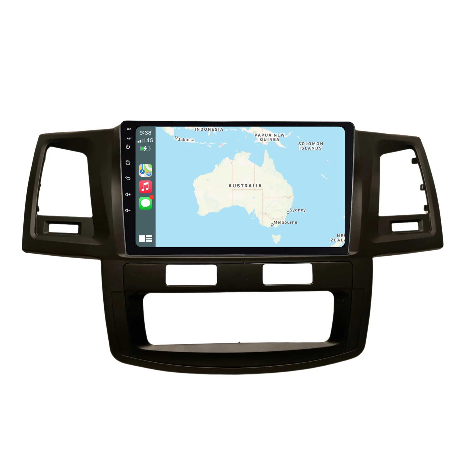 Toyota Hilux / N70 Auto AC - matte black (2008-2014) Plug & Play Head Unit Upgrade Kit: Car Radio with Wireless & Wired Apple CarPlay & Android Auto - Image 3