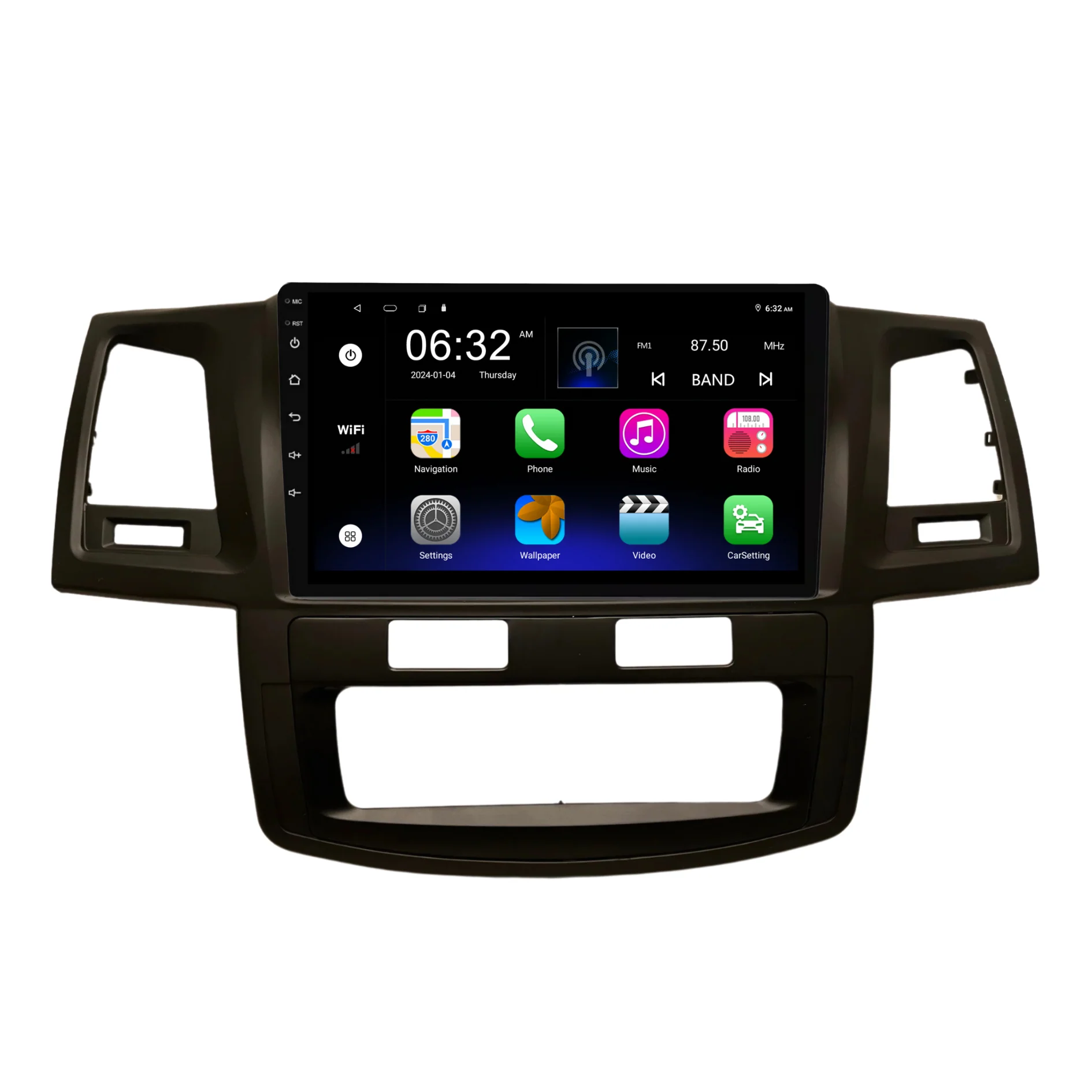 Toyota Hilux / N70 Auto AC - matte black (2008-2014) Plug & Play Head Unit Upgrade Kit: Car Radio with Wireless & Wired Apple CarPlay & Android Auto - Image 7