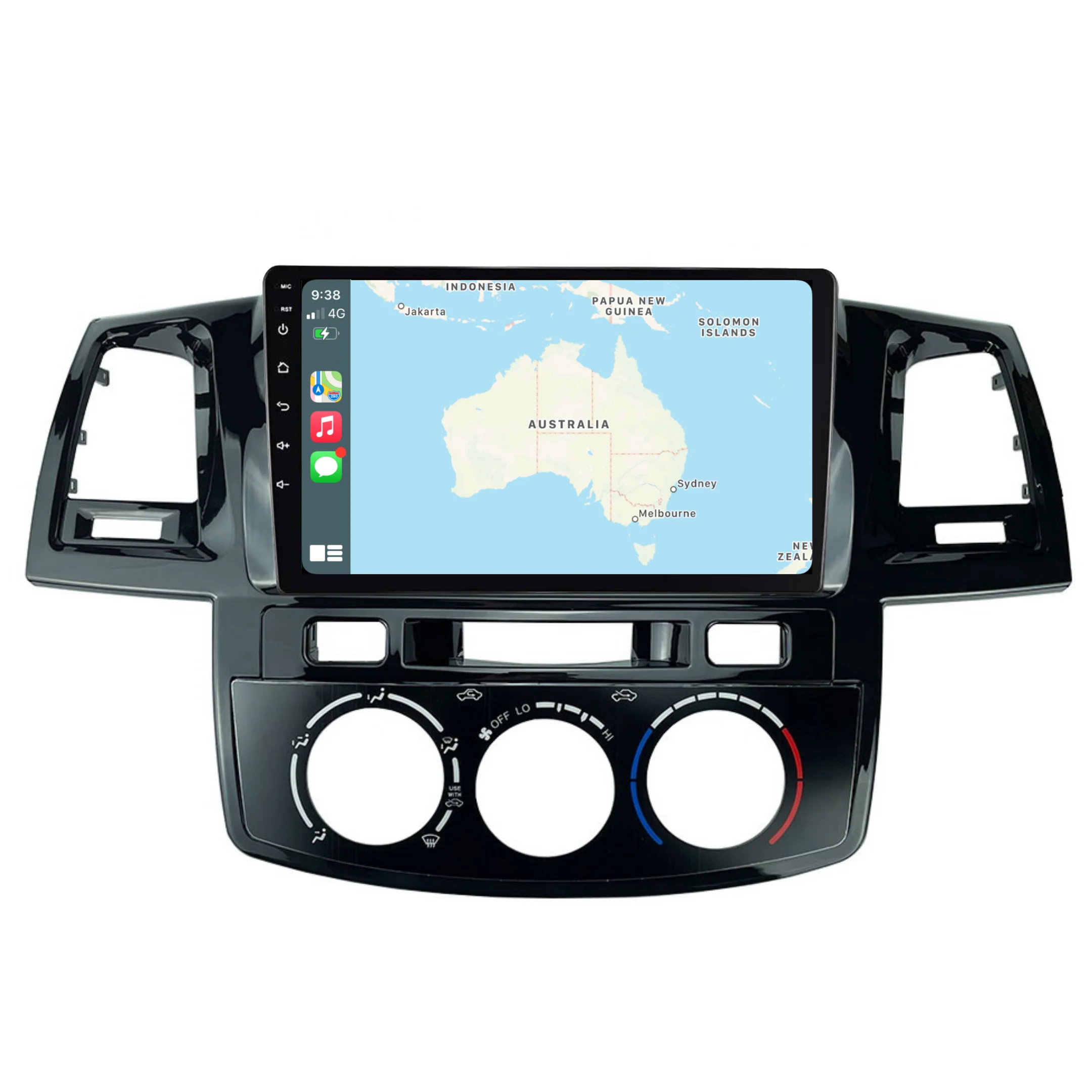 Toyota Hilux / N70 Manual AC (2005-2014) Plug & Play Head Unit Upgrade Kit: Car Radio with Wireless & Wired Apple CarPlay & Android Auto - Image 5