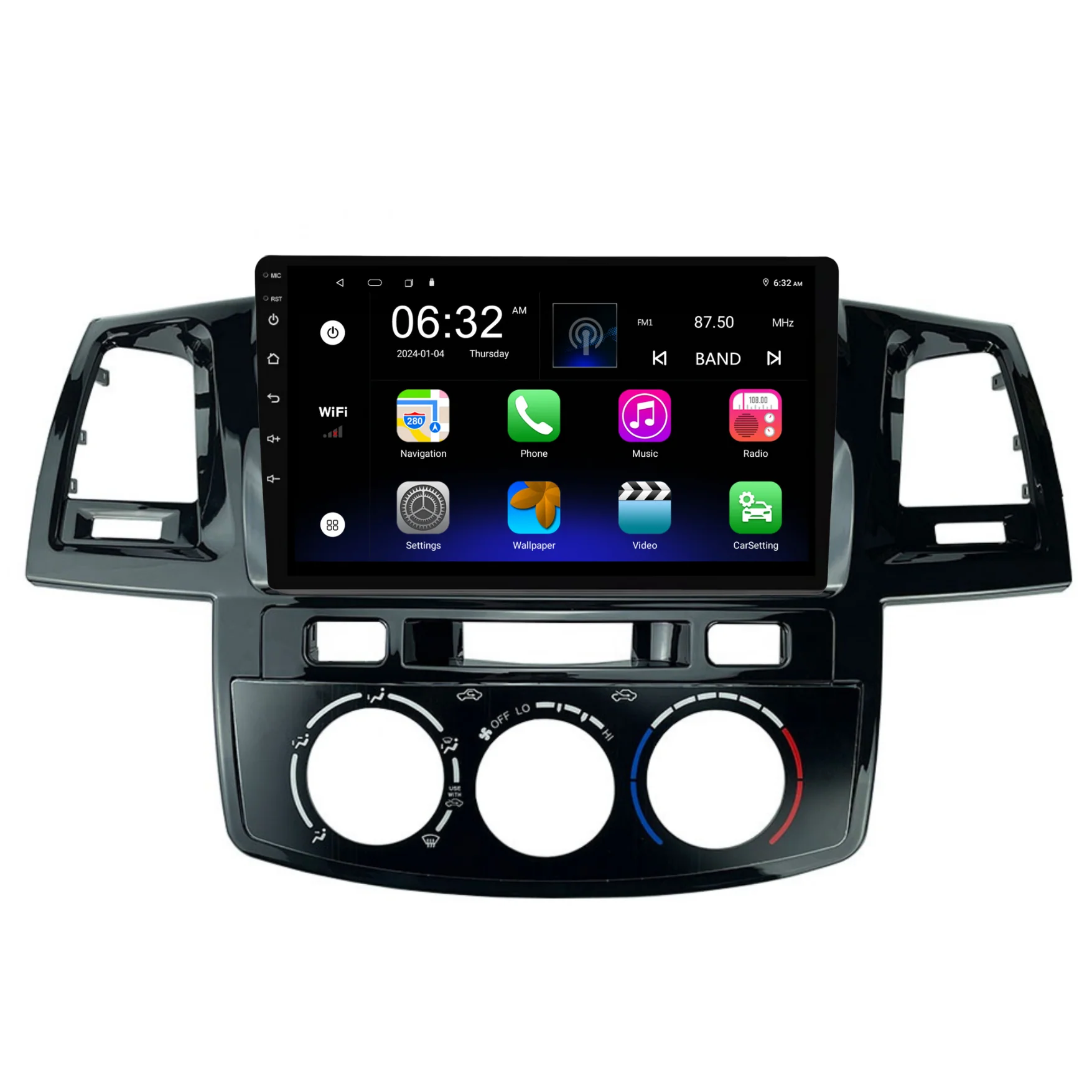 Toyota Hilux / N70 Manual AC (2005-2014) Plug & Play Head Unit Upgrade Kit: Car Radio with Wireless & Wired Apple CarPlay & Android Auto - Image 8