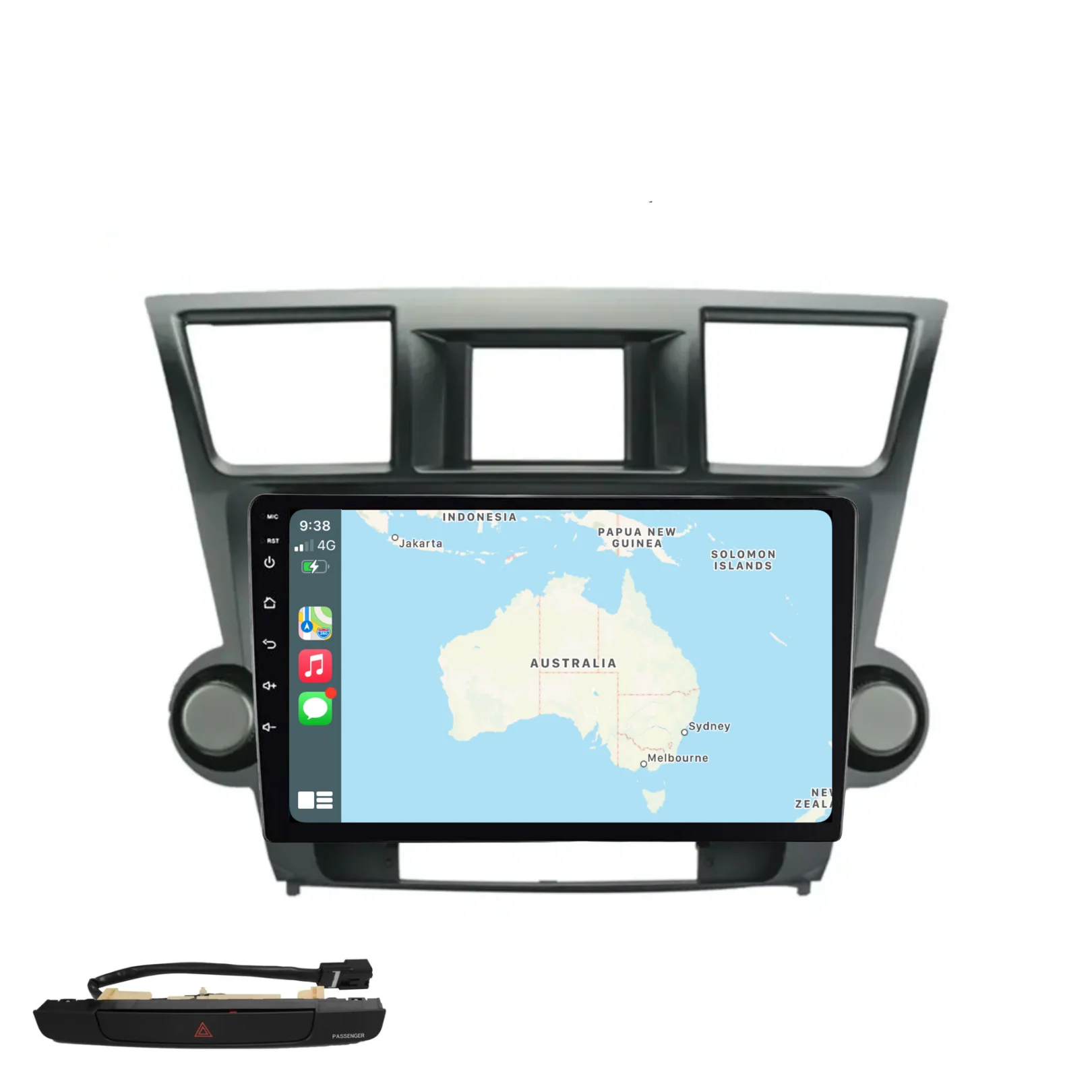 Toyota Kluger (2008-2014) Plug & Play Head Unit Upgrade Kit: Car Radio with Wireless & Wired Apple CarPlay & Android Auto - Image 3