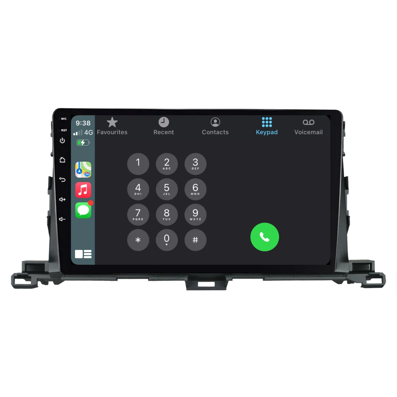 Toyota Kluger (2015-2019) Plug & Play Head Unit Upgrade Kit: Car Radio with Wireless & Wired Apple CarPlay & Android Auto - Image 4