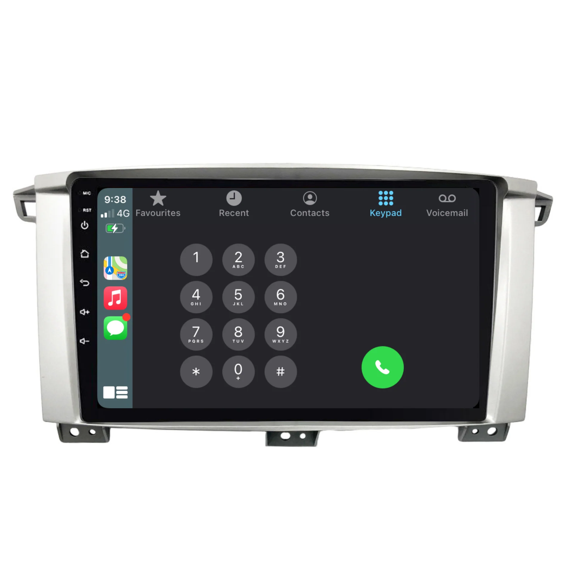 Toyota Landcruiser 100 Series 9" (2002-2007) Plug & Play Head Unit Upgrade Kit: Car Radio with Wireless & Wired Apple CarPlay & Android Auto - Image 4