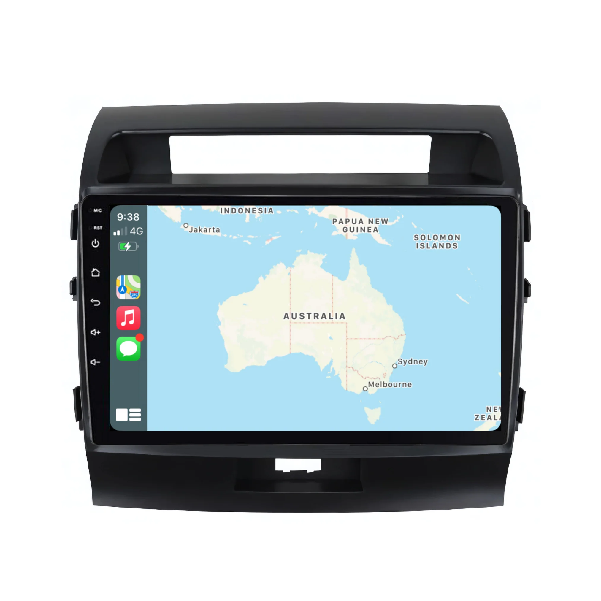 Toyota Landcruiser 200 Series MATTE BLACK (2008-2015) Plug & Play Head Unit Upgrade Kit: Car Radio with Wireless & Wired Apple CarPlay & Android Auto - Image 3