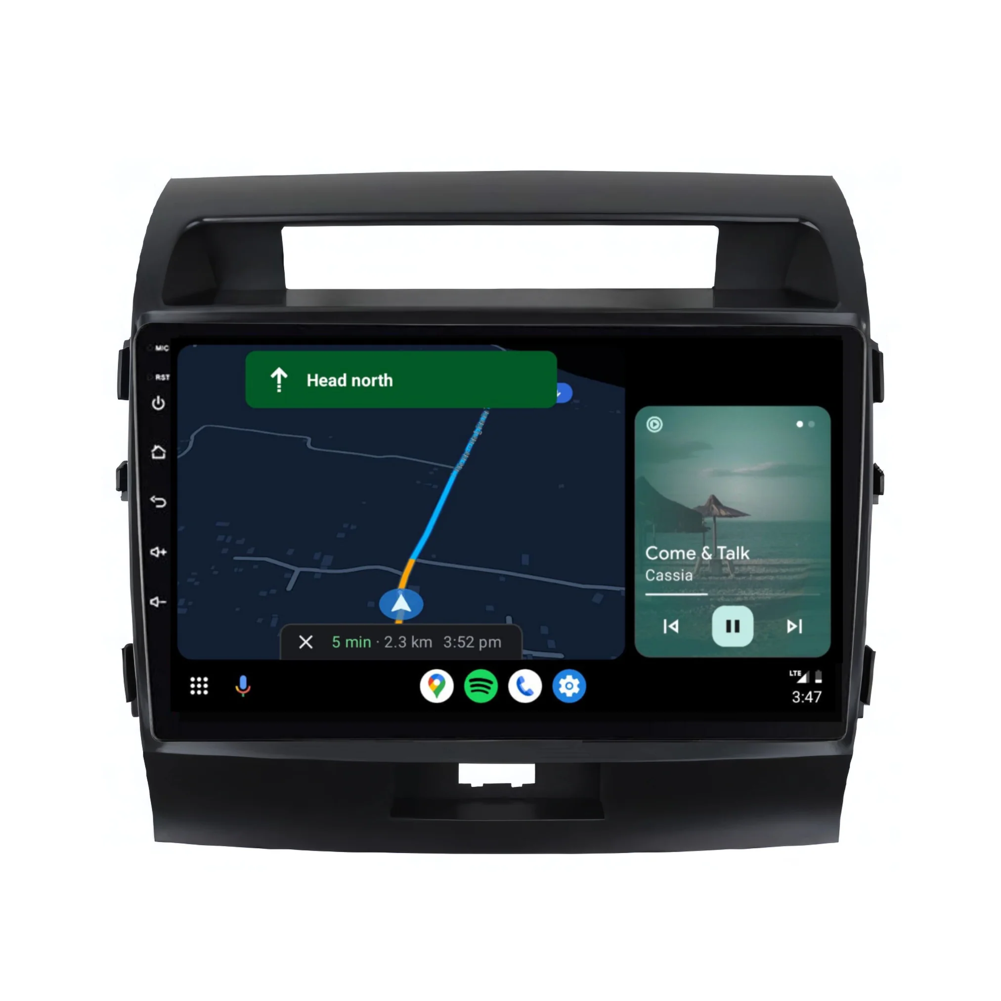 Toyota Landcruiser 200 Series MATTE BLACK (2008-2015) Plug & Play Head Unit Upgrade Kit: Car Radio with Wireless & Wired Apple CarPlay & Android Auto - Image 5