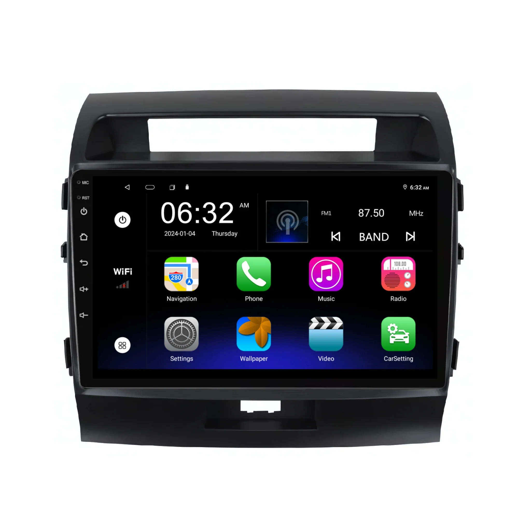 Toyota Landcruiser 200 Series MATTE BLACK (2008-2015) Plug & Play Head Unit Upgrade Kit: Car Radio with Wireless & Wired Apple CarPlay & Android Auto - Image 7