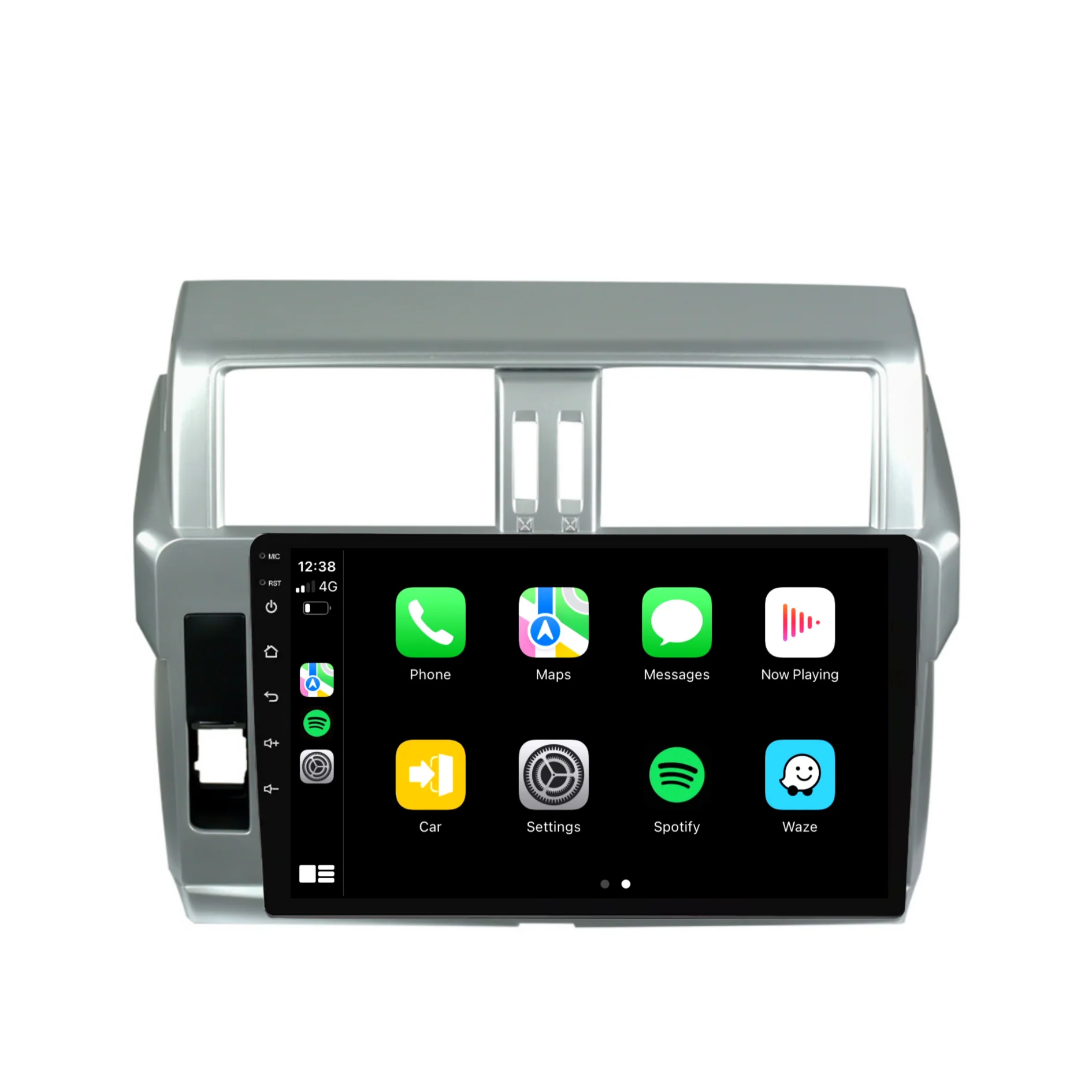 Toyota Prado 150 (2014-2017) Plug & Play Head Unit Upgrade Kit: Car Radio with Wireless & Wired Apple CarPlay & Android Auto - Image 3