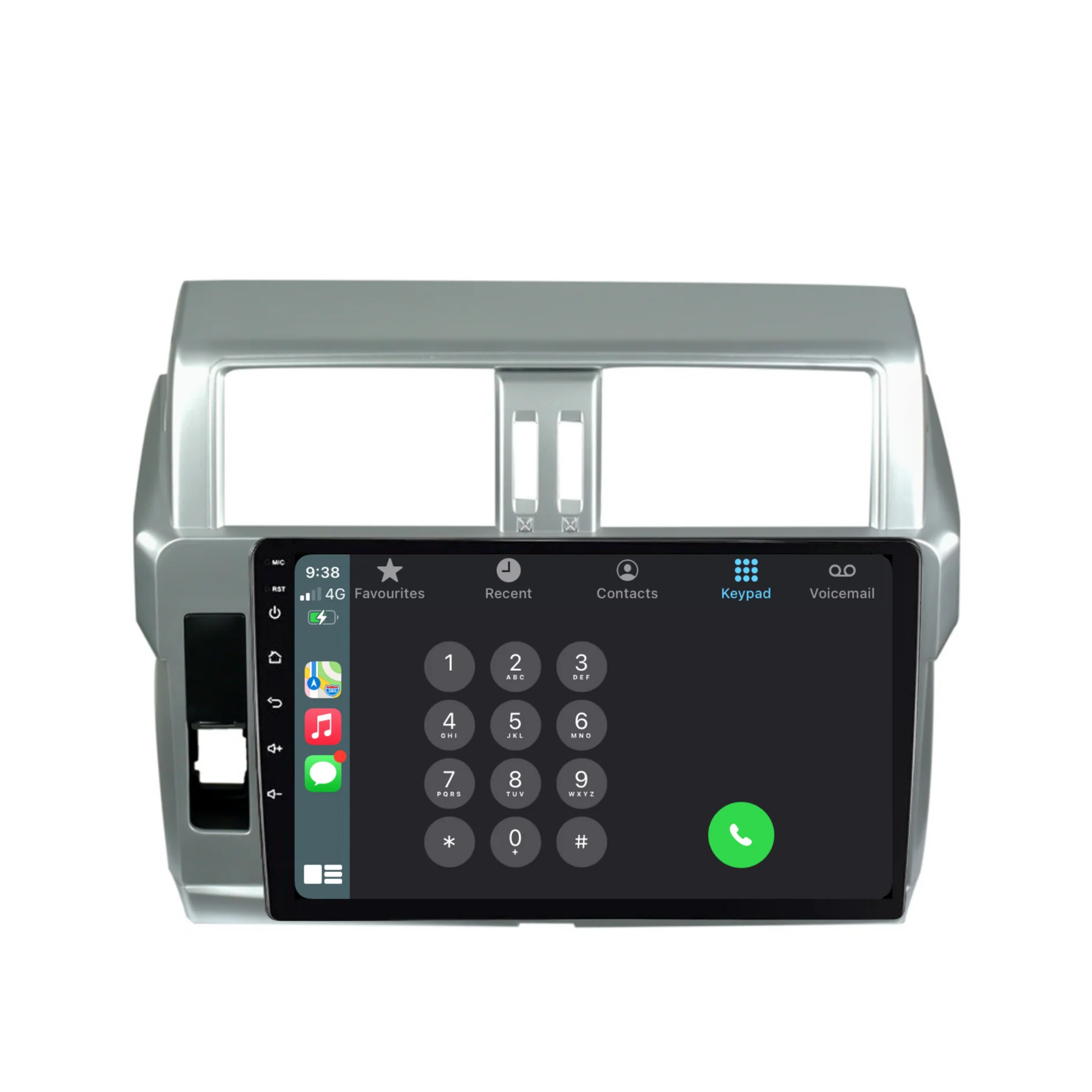 Toyota Prado 150 (2014-2017) Plug & Play Head Unit Upgrade Kit: Car Radio with Wireless & Wired Apple CarPlay & Android Auto - Image 4