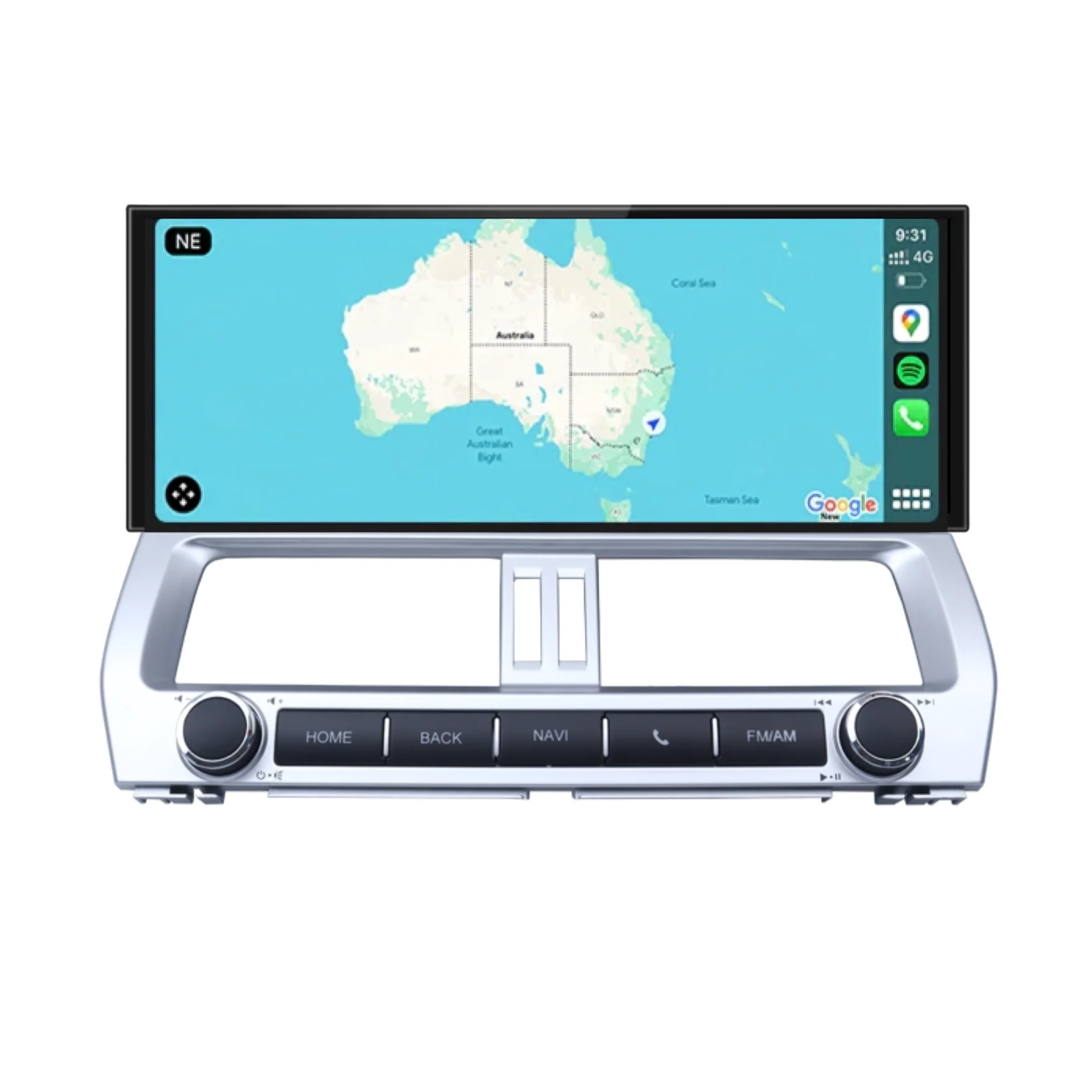 Toyota Prado (2018-2024) 12.3" HD Plug & Play Head Unit Upgrade Kit: Car Radio with Wireless & Wired Apple CarPlay & Android Auto - Image 3