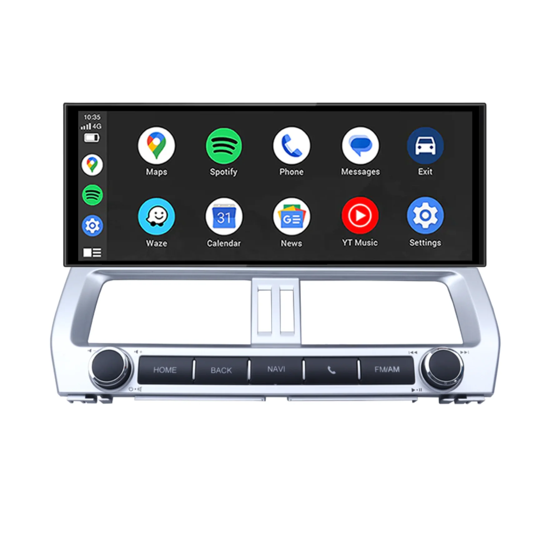 Toyota Prado (2018-2024) 12.3" HD Plug & Play Head Unit Upgrade Kit: Car Radio with Wireless & Wired Apple CarPlay & Android Auto - Image 4