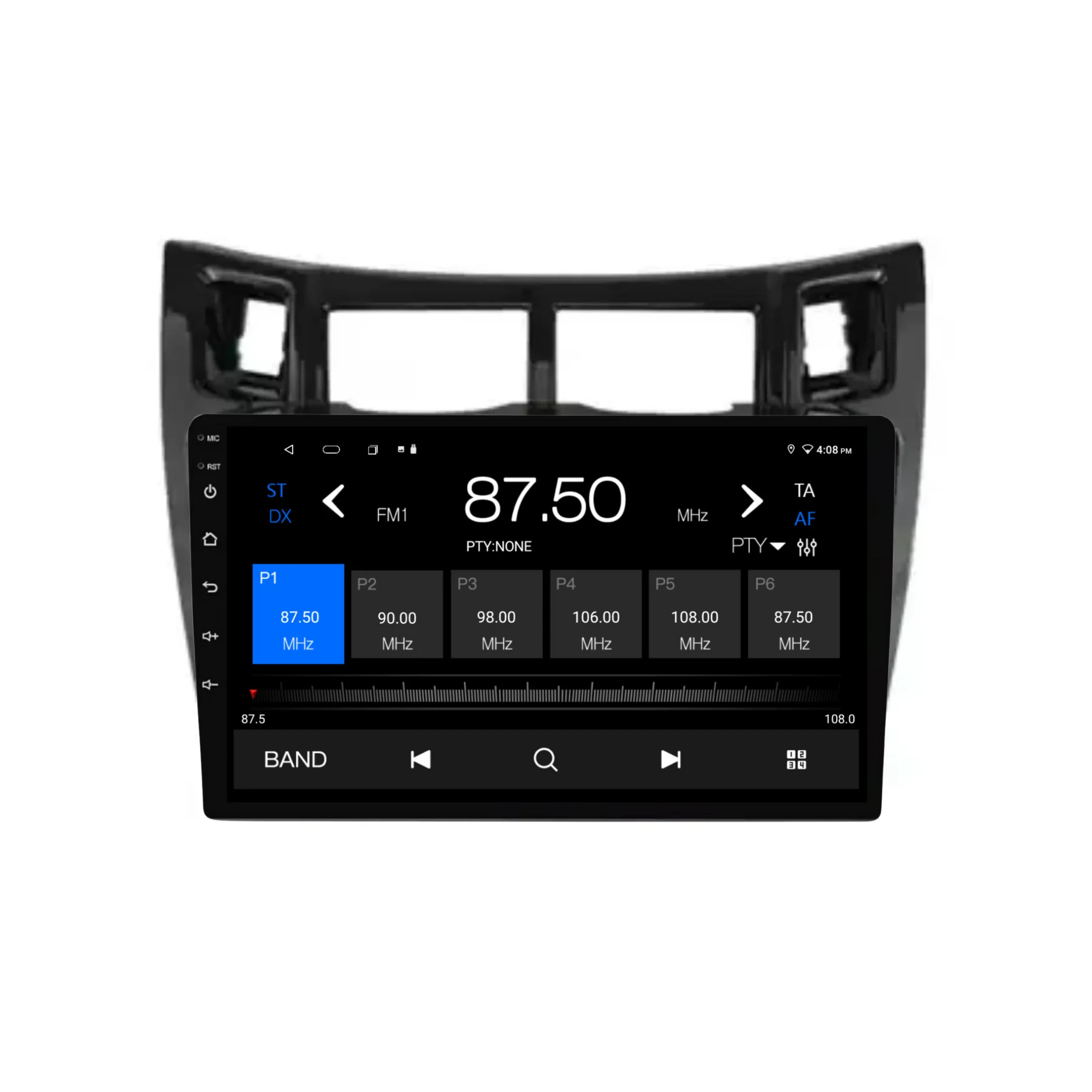 Toyota Yaris (2005-2011 Black) - Plug & Play Head Unit Upgrade Kit: Car Radio with Wireless & Wired Apple CarPlay & Android Auto - Image 5