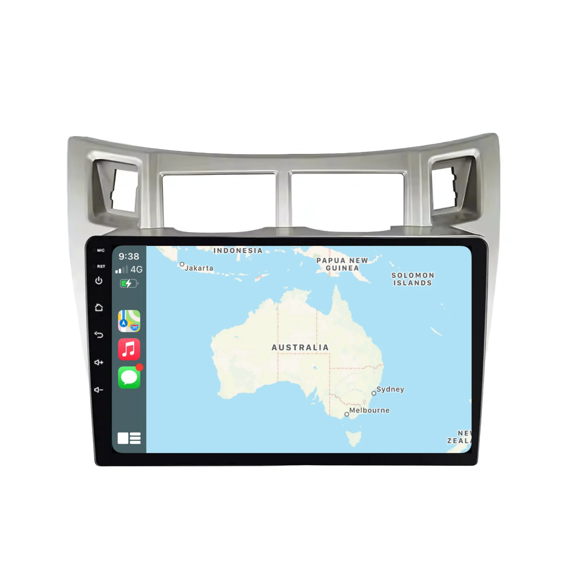Toyota Yaris (2005-2011 Silver) - Plug & Play Head Unit Upgrade Kit: Car Radio with Wireless & Wired Apple CarPlay & Android Auto - Image 2