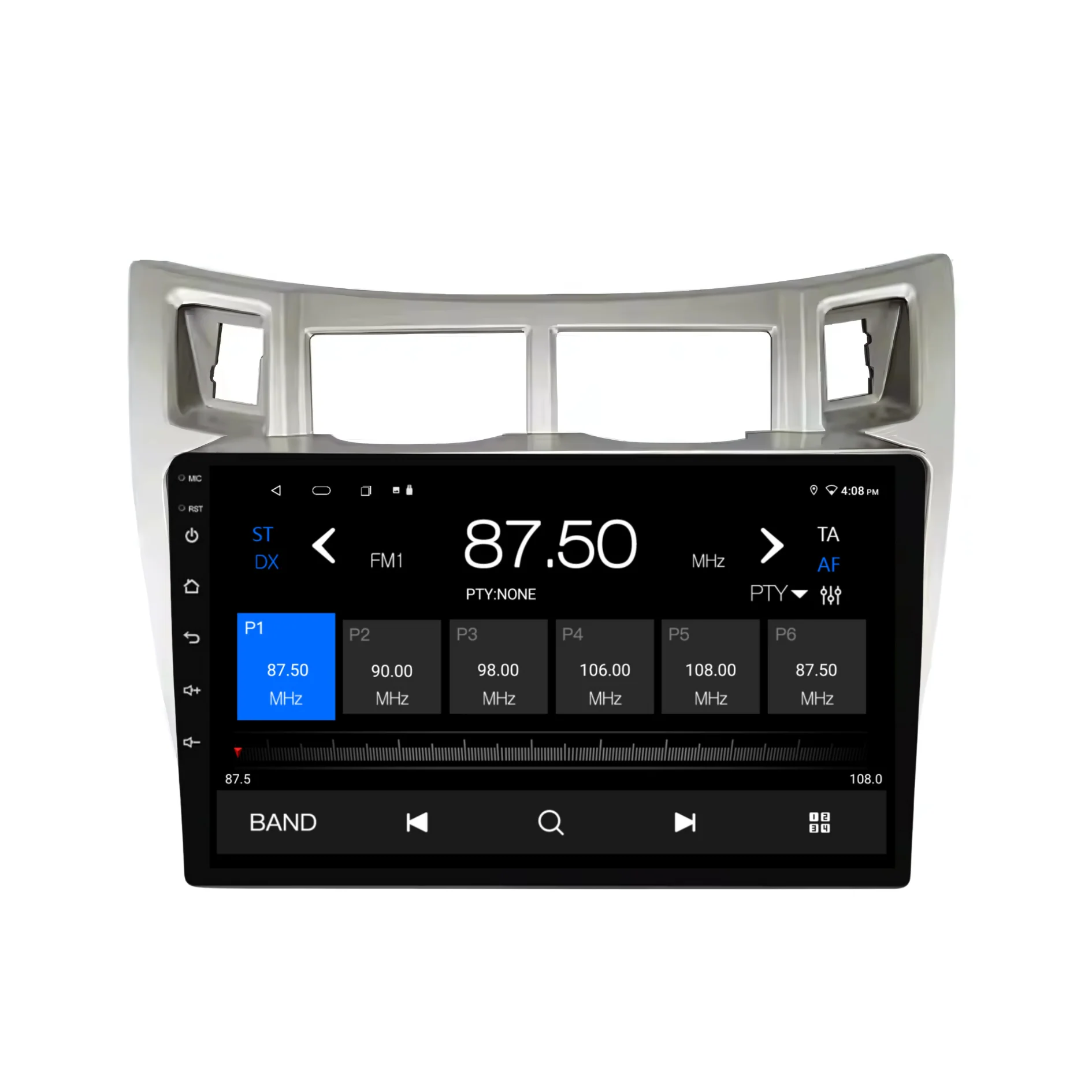 Toyota Yaris (2005-2011 Silver) - Plug & Play Head Unit Upgrade Kit: Car Radio with Wireless & Wired Apple CarPlay & Android Auto - Image 5
