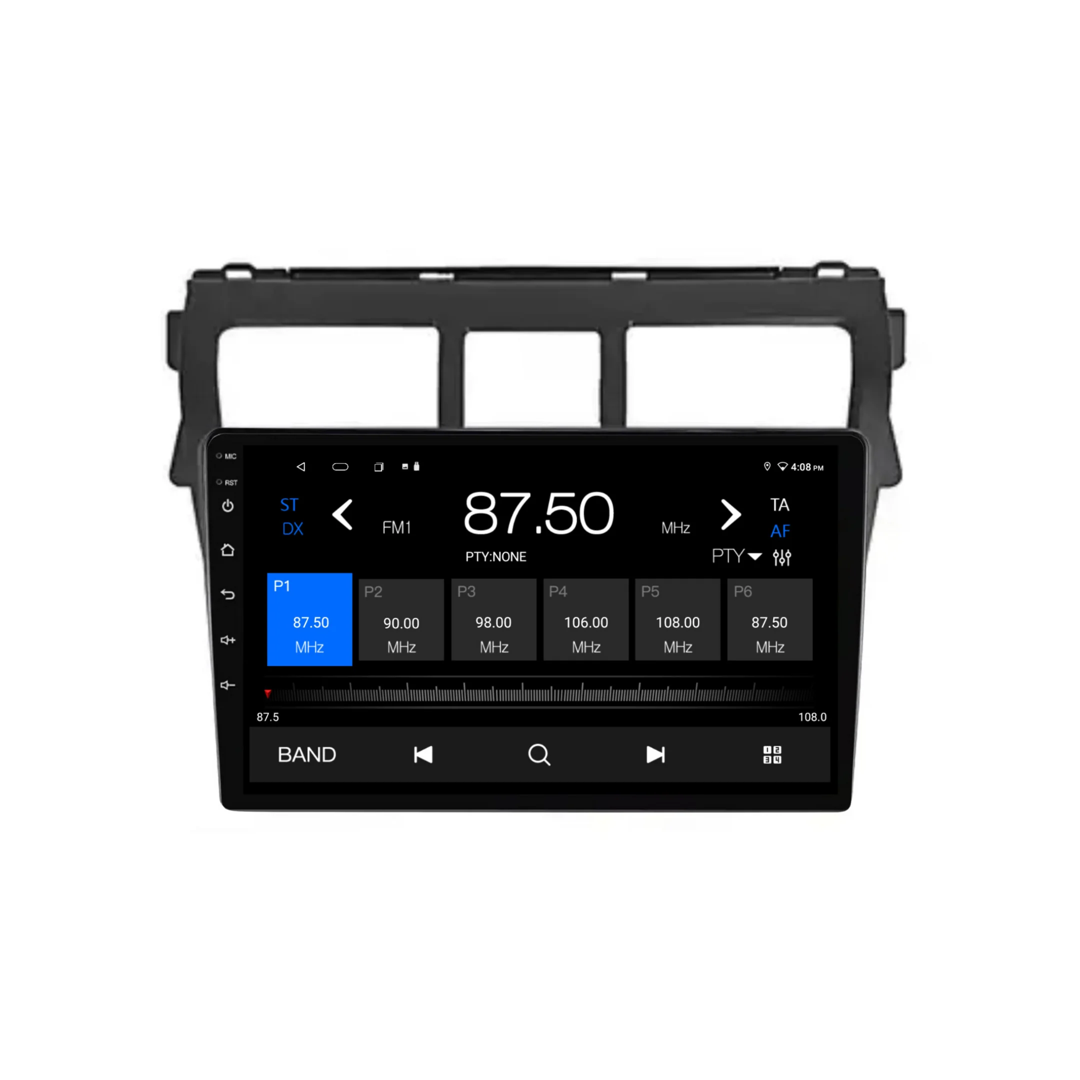 Toyota Yaris (2008-2012 Black) - Plug & Play Head Unit Upgrade Kit: Car Radio with Wireless & Wired Apple CarPlay & Android Auto - Image 5